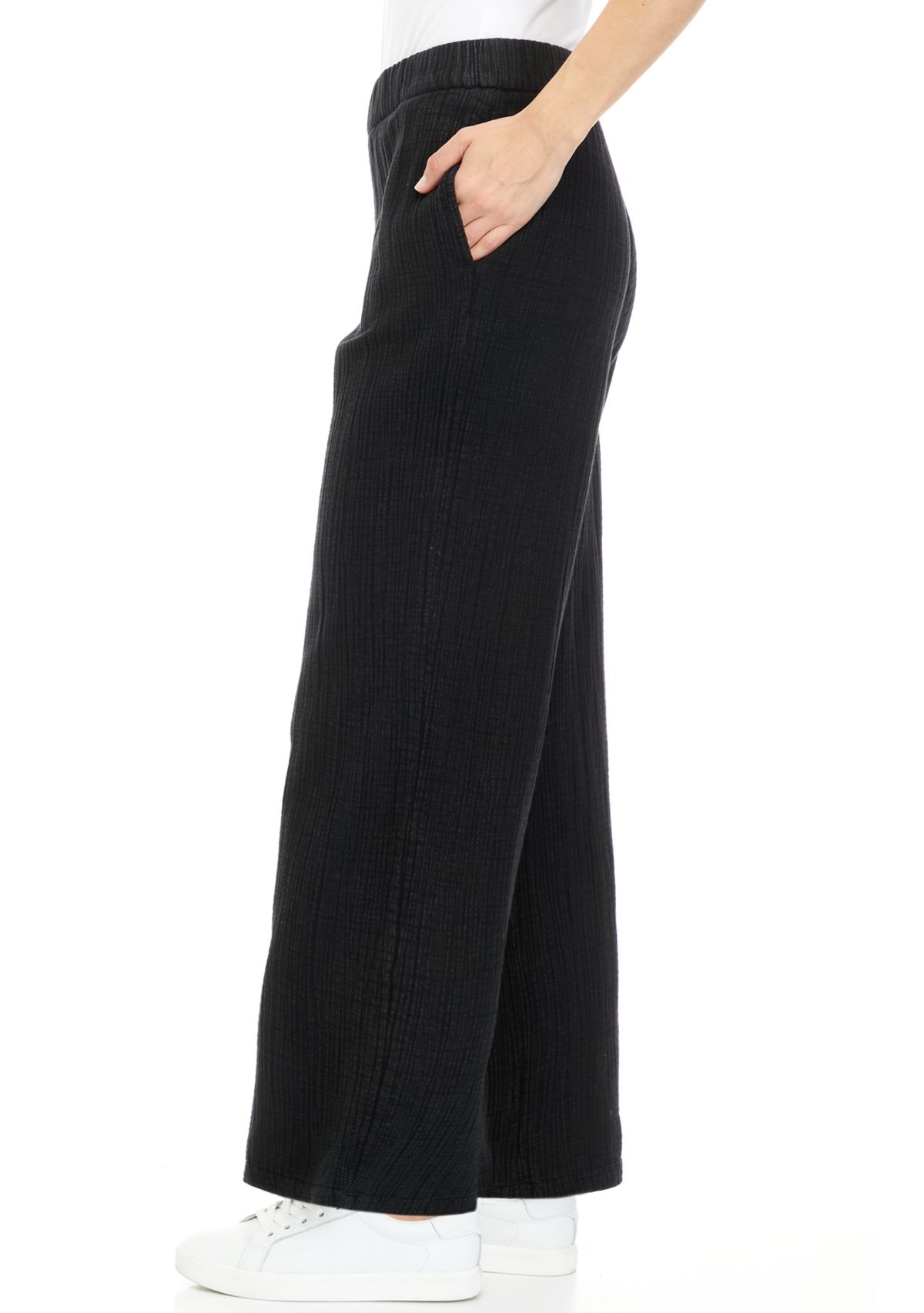 Petite Cotton Gauze Wide Leg Pants 
