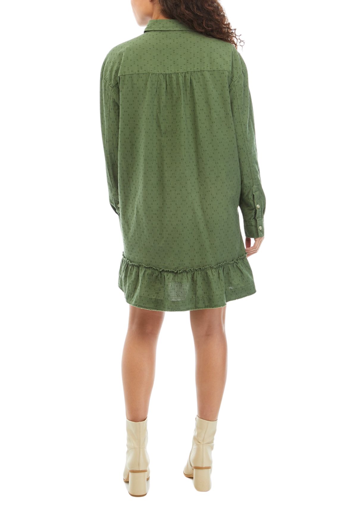 Petite Ruffle Hem Shirtdress