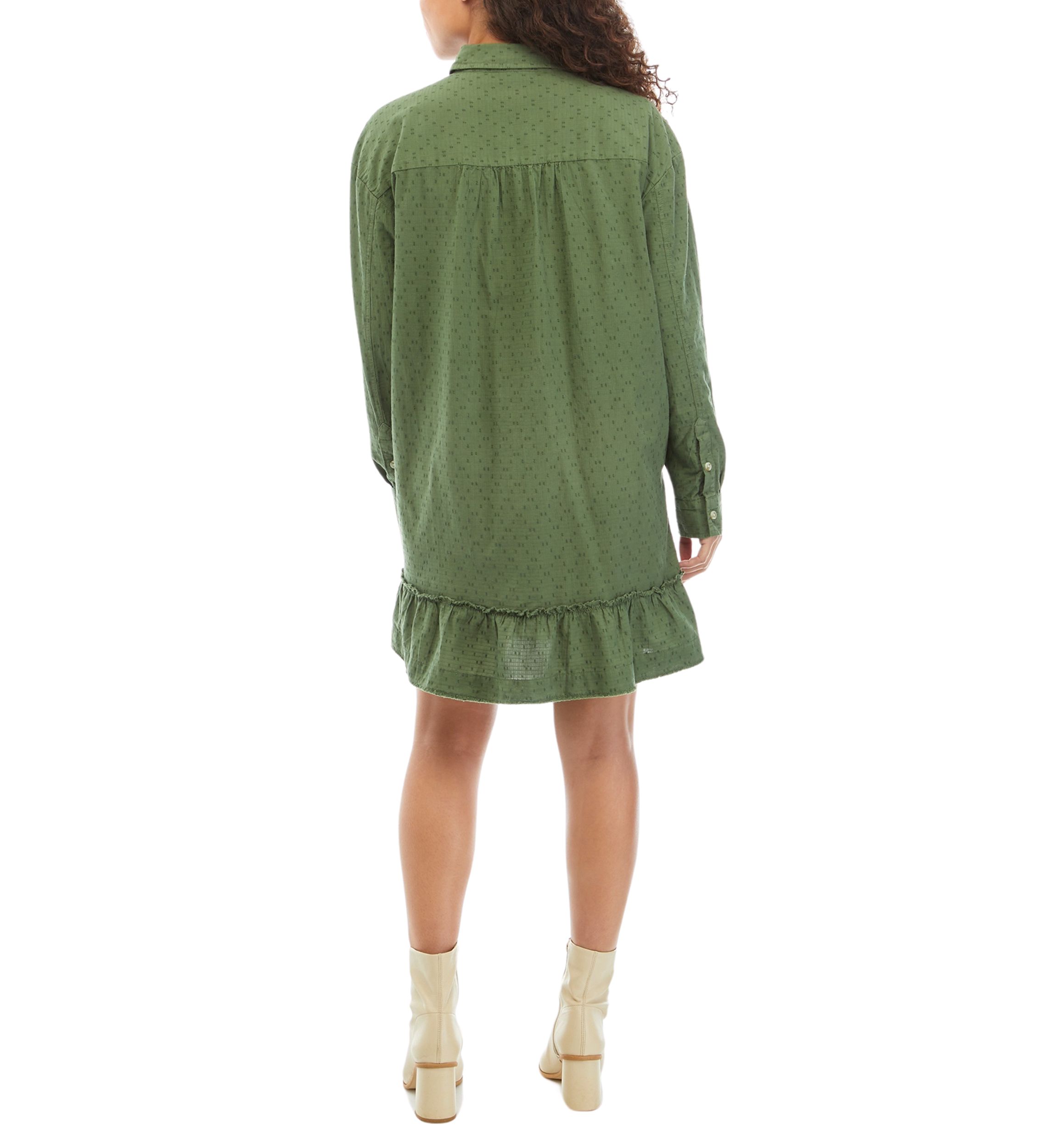 Petite Ruffle Hem Shirtdress