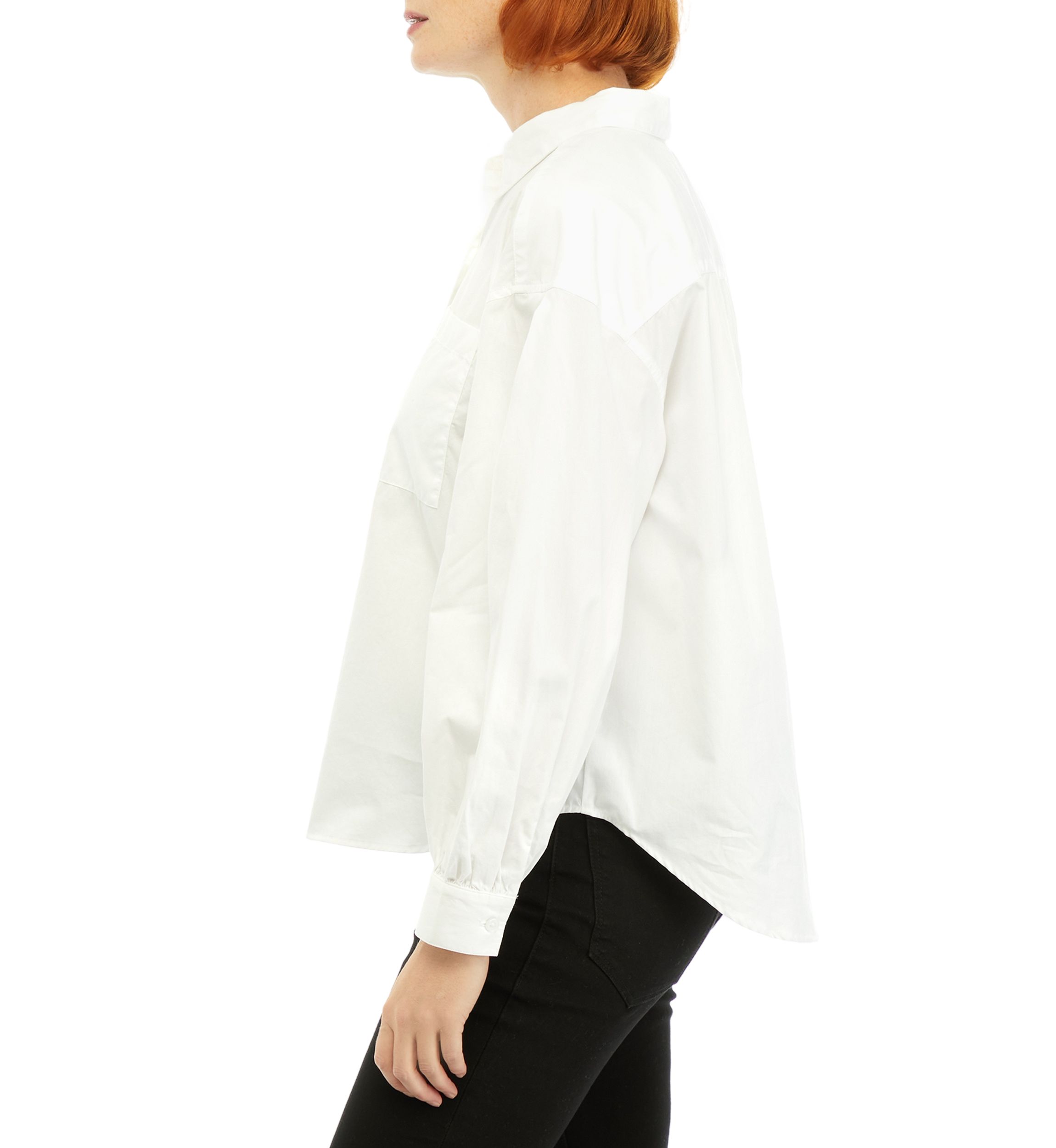 Petite Patch Pocket Button Down Shirt