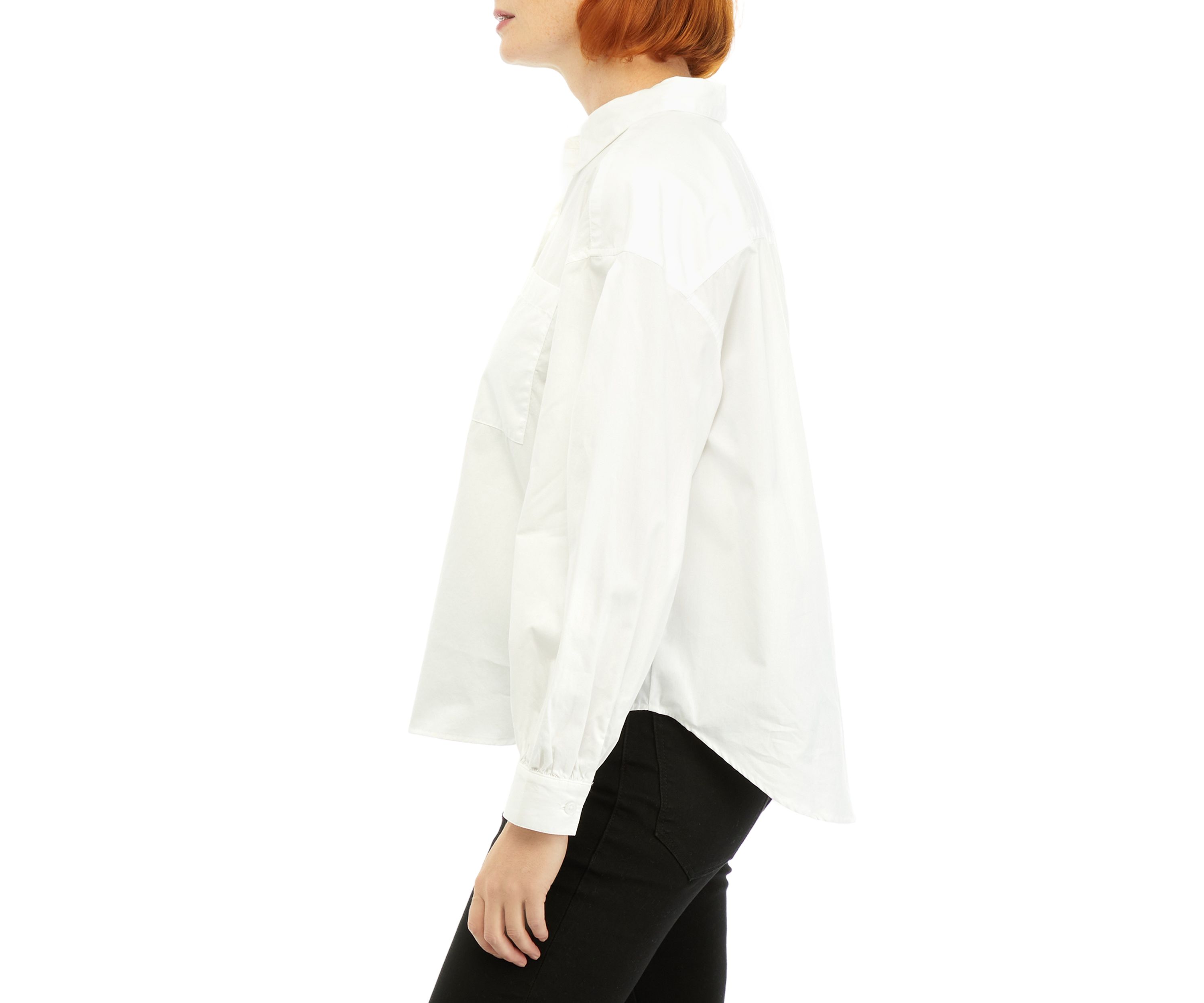 Petite Patch Pocket Button Down Shirt