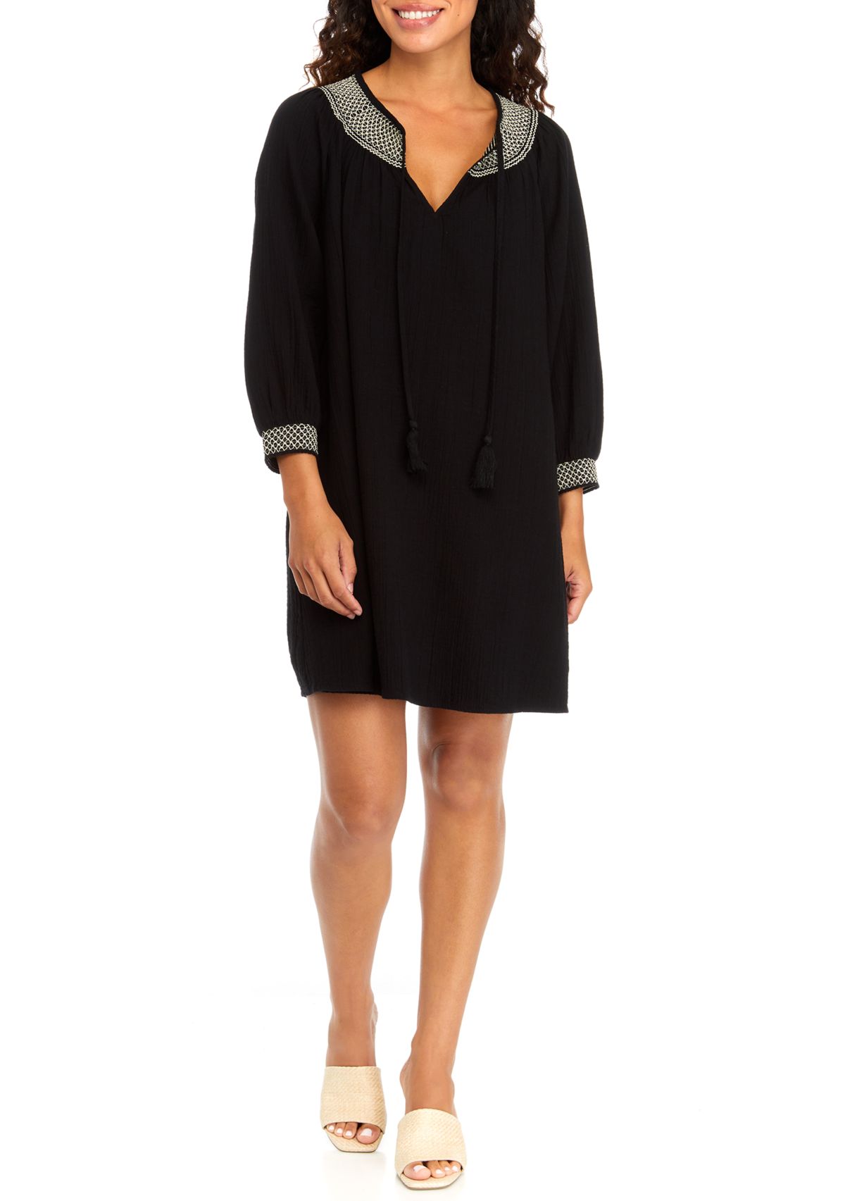 Petite Gauze Midi Dress