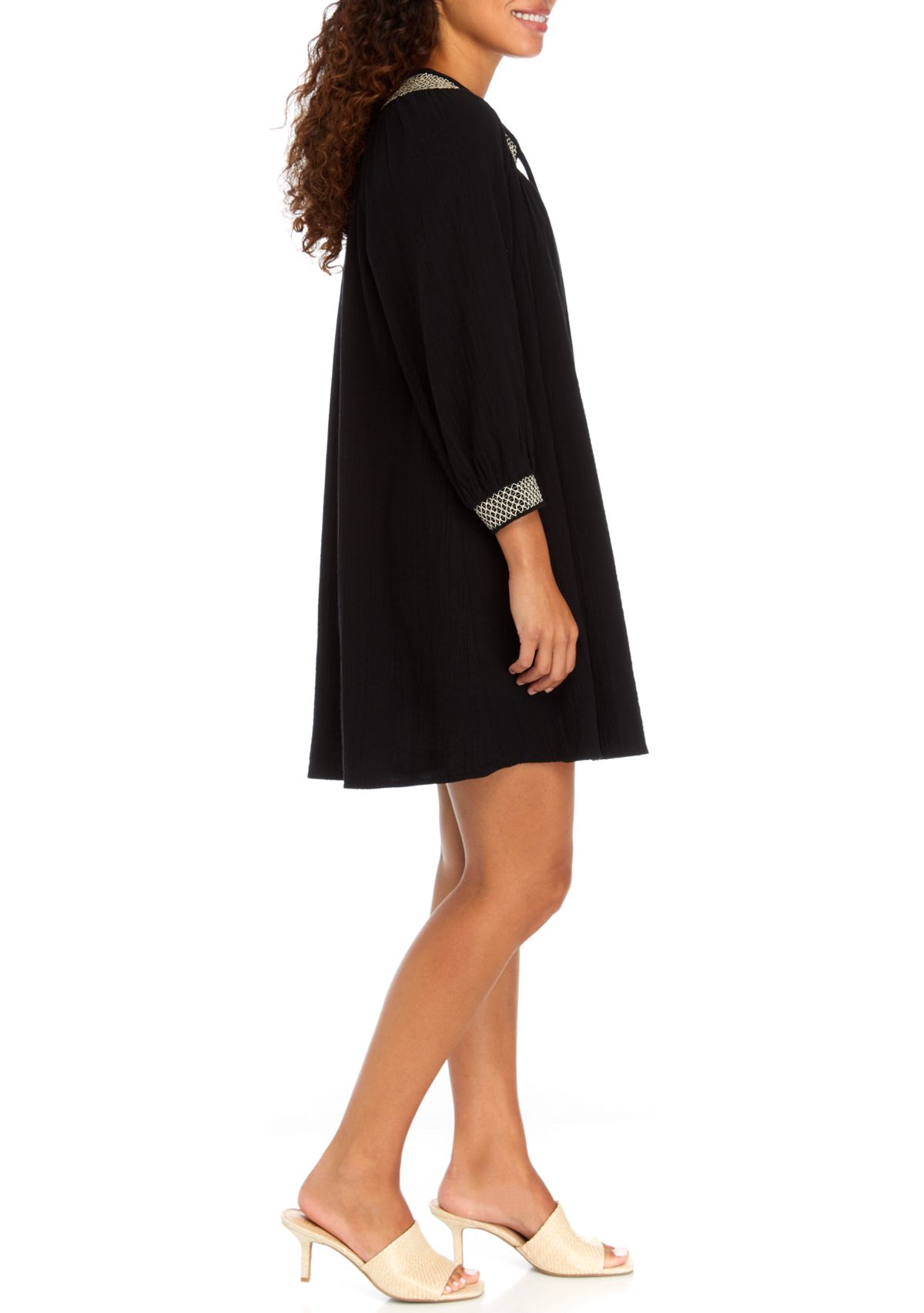 Petite Gauze Midi Dress