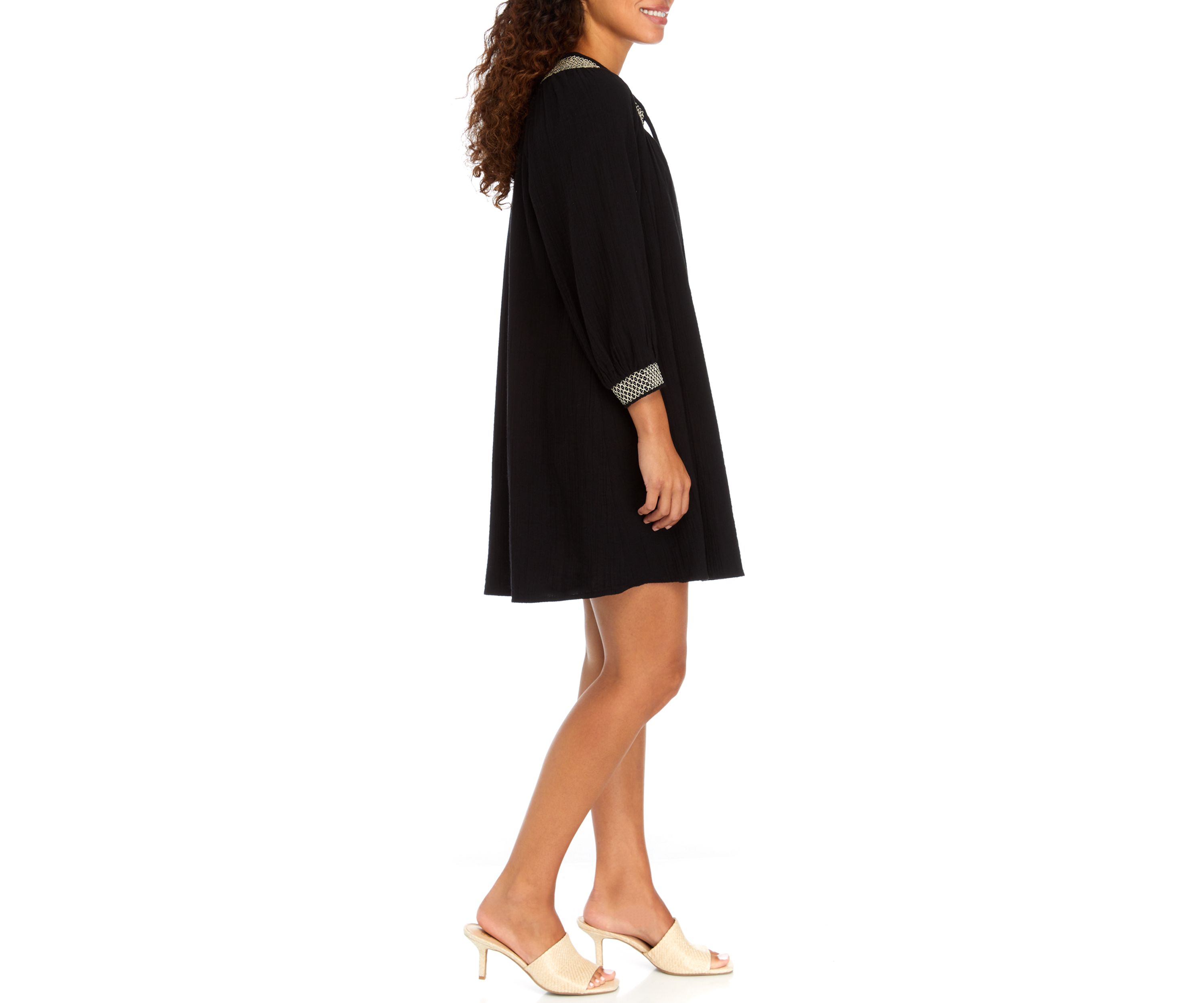 Petite Gauze Midi Dress