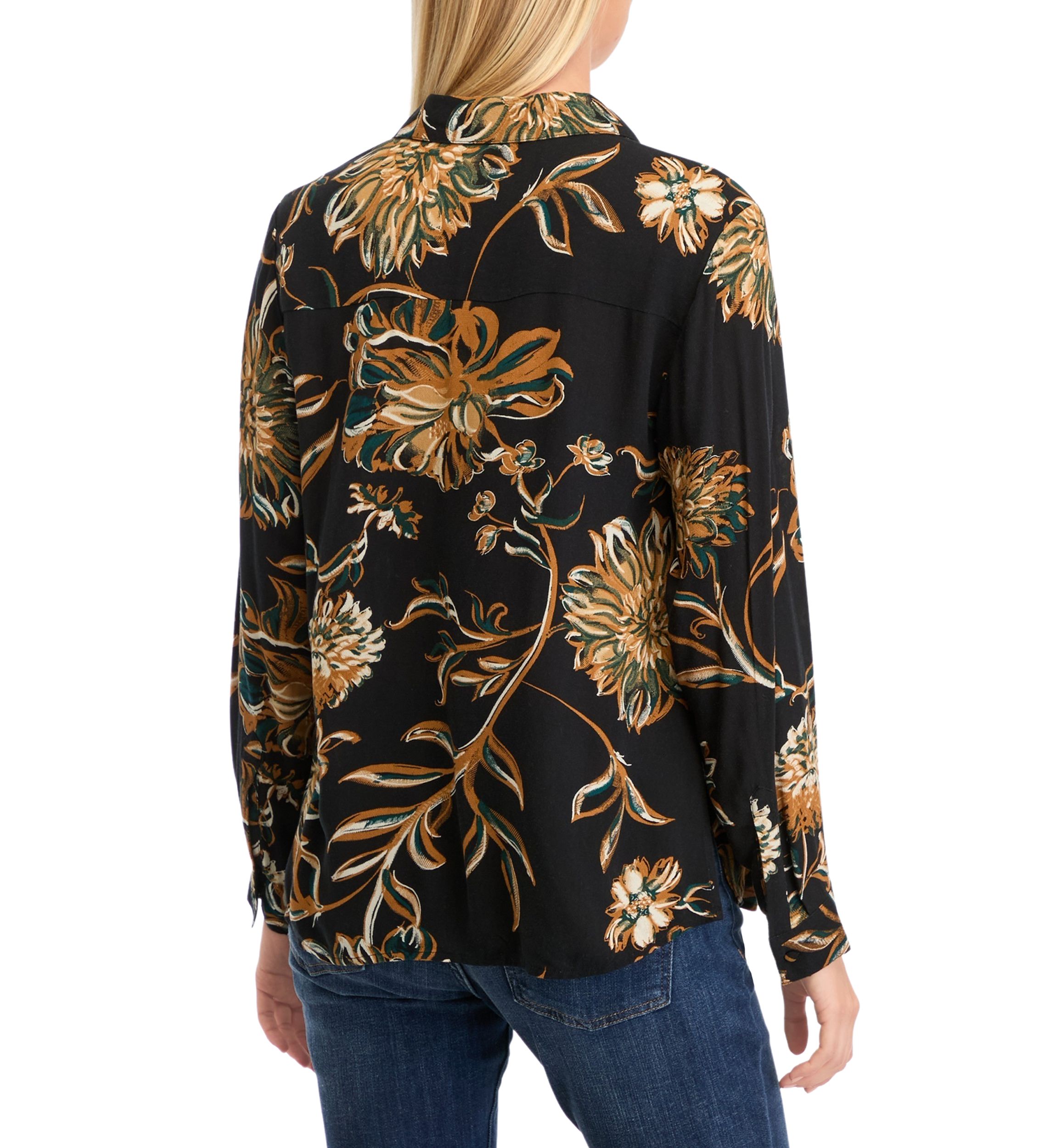 Petite Printed Button Down Shirt