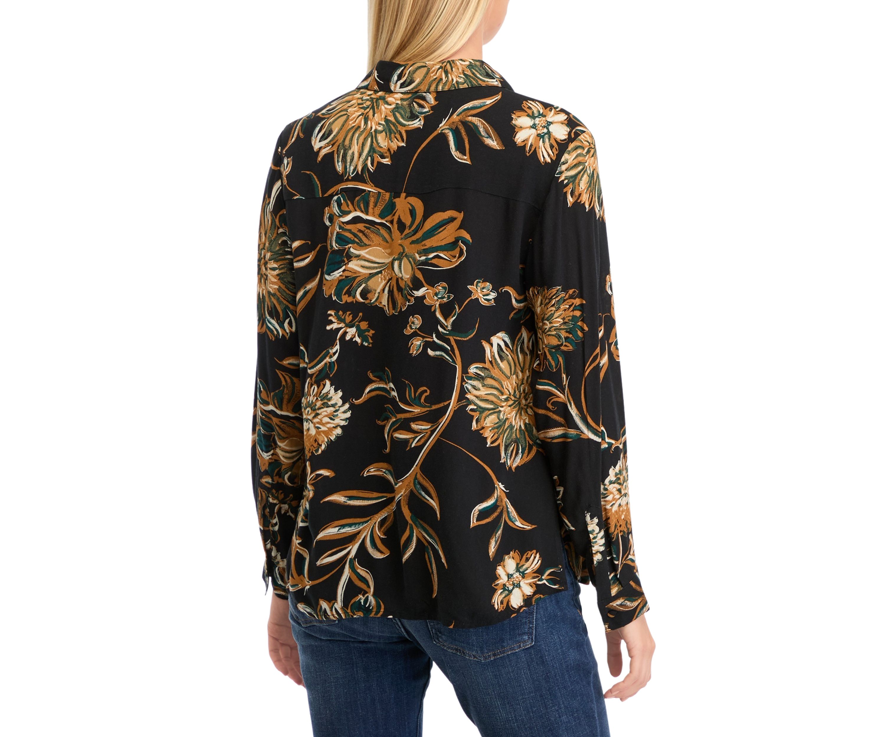 Petite Printed Button Down Shirt