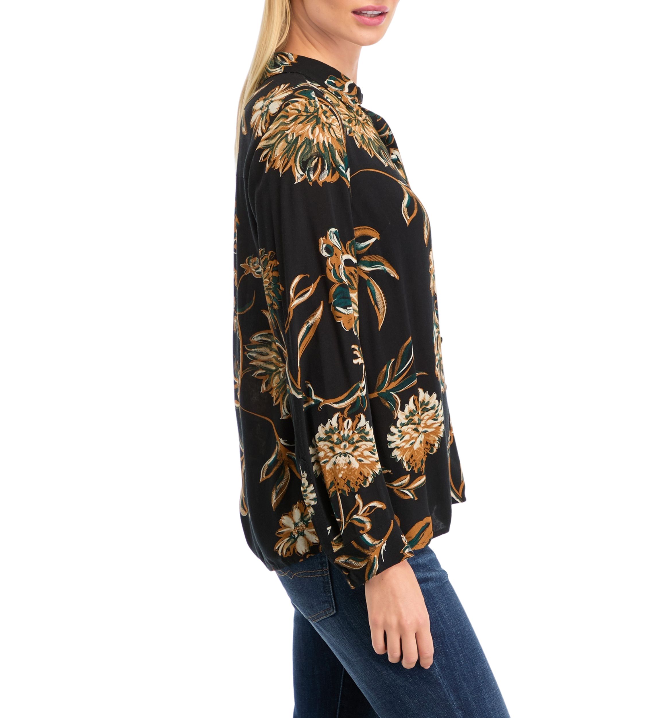 Petite Printed Button Down Shirt