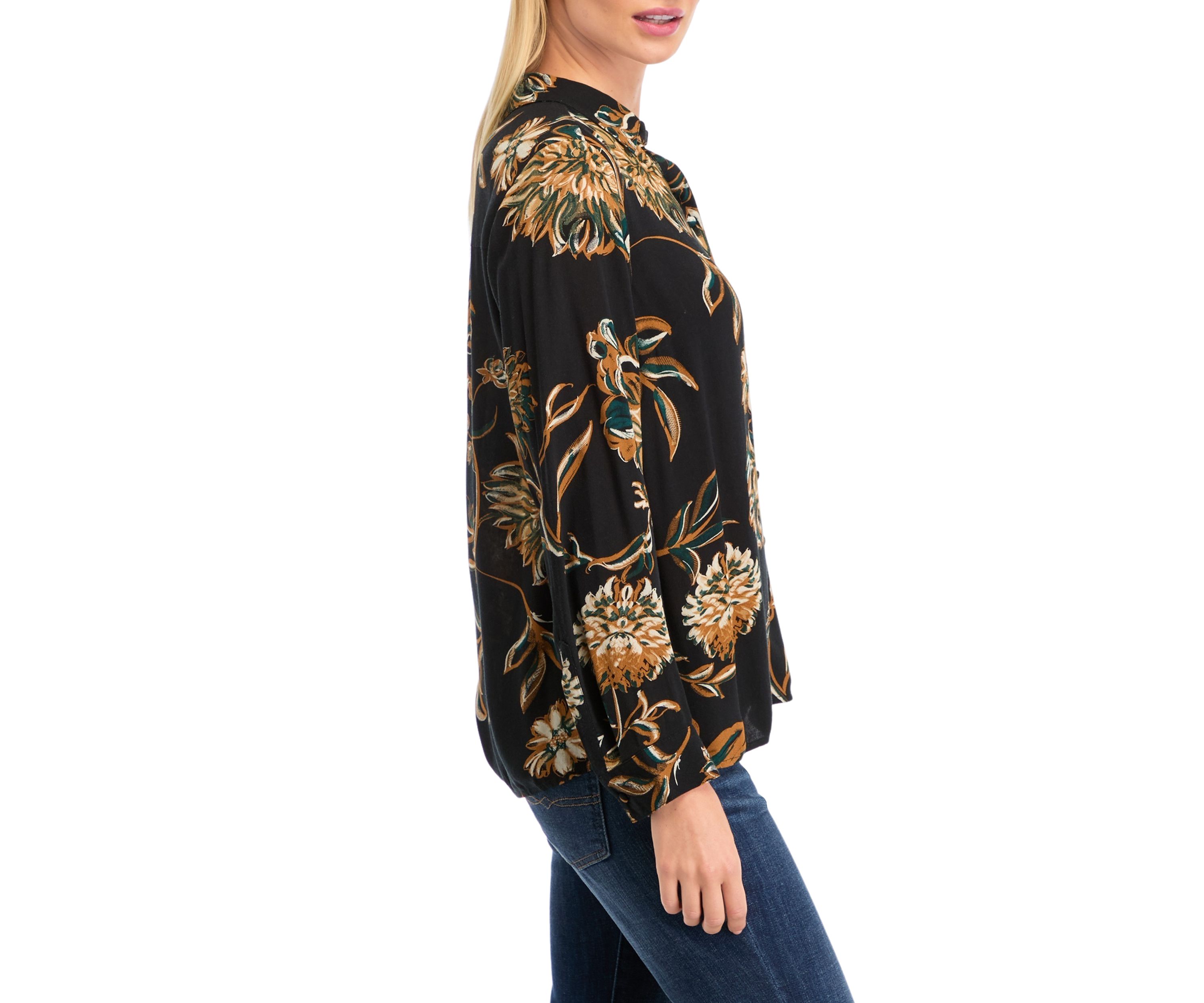 Petite Printed Button Down Shirt