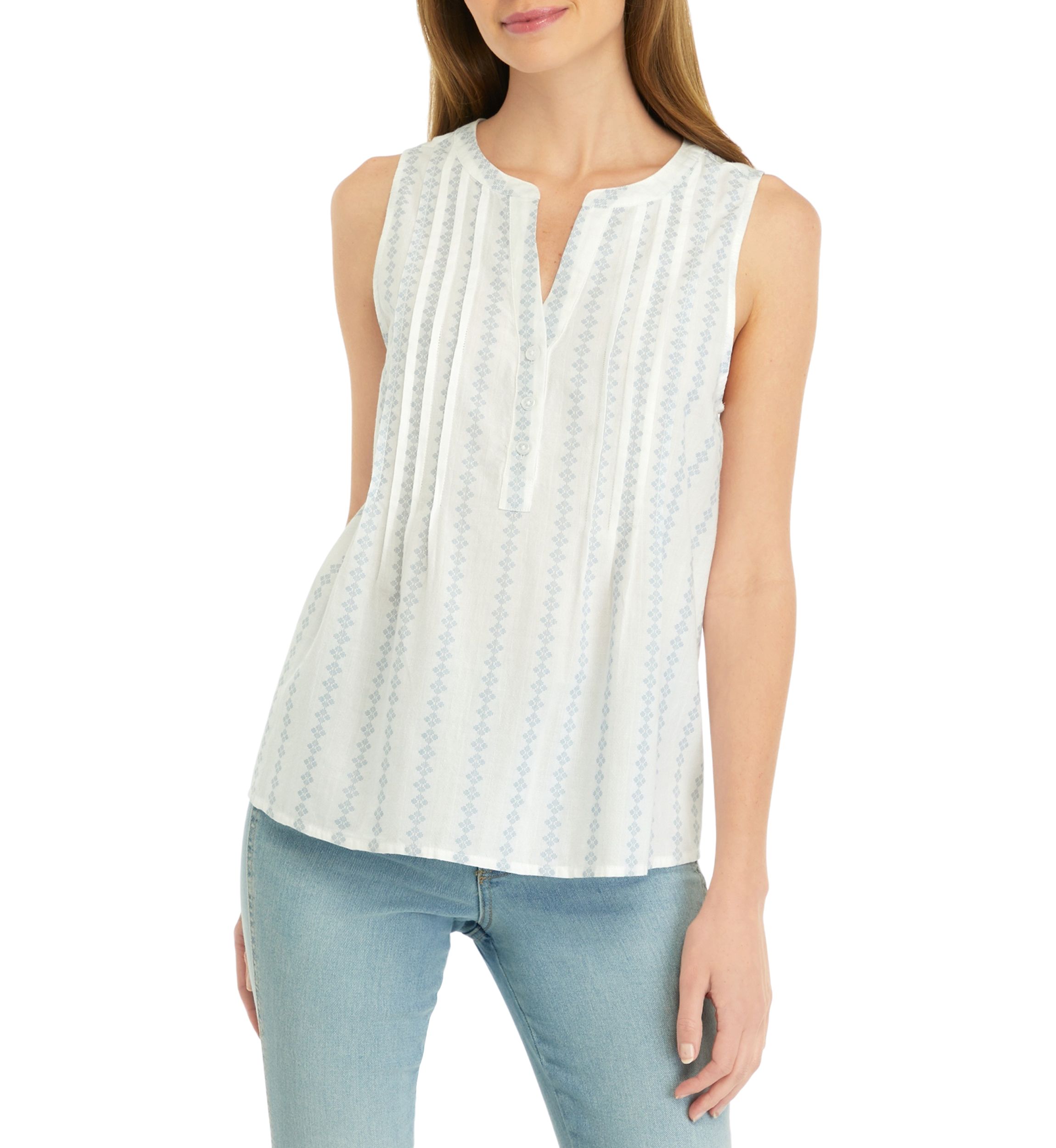 Petite Sleeveless Printed Tank