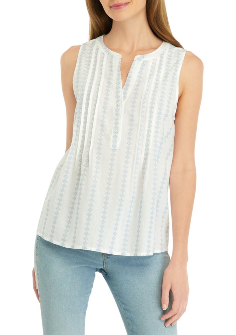 Petite Sleeveless Printed Tank