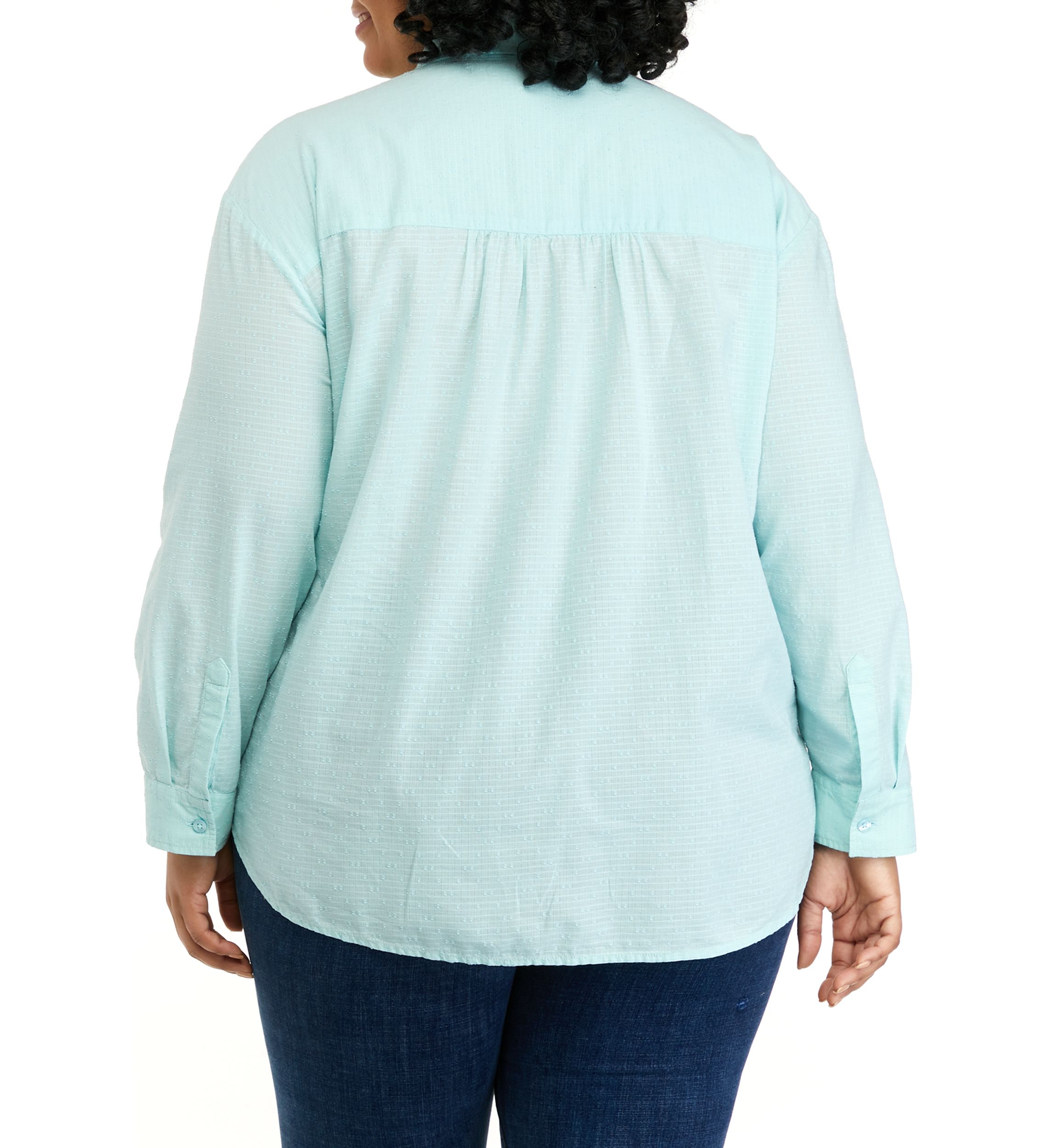 Plus Size Long Sleeve Boyfriend Shirt