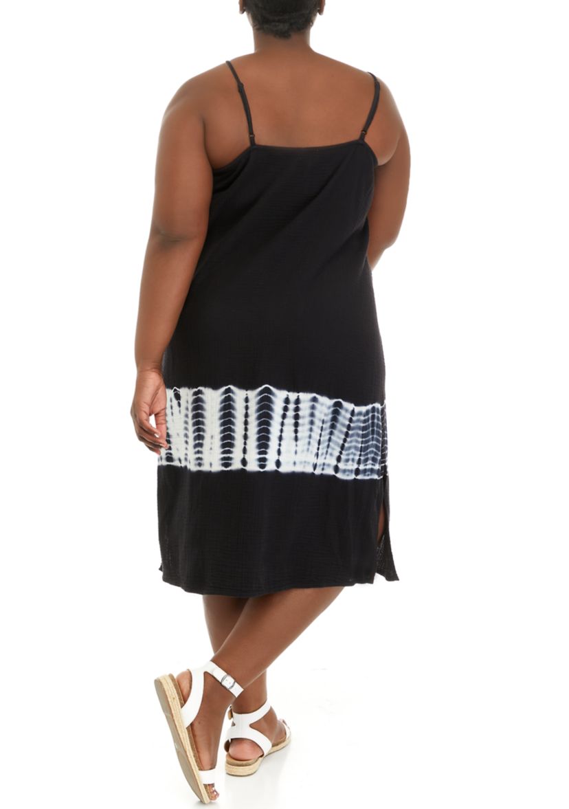 Plus Size Cotton Gauze Tank Dress 