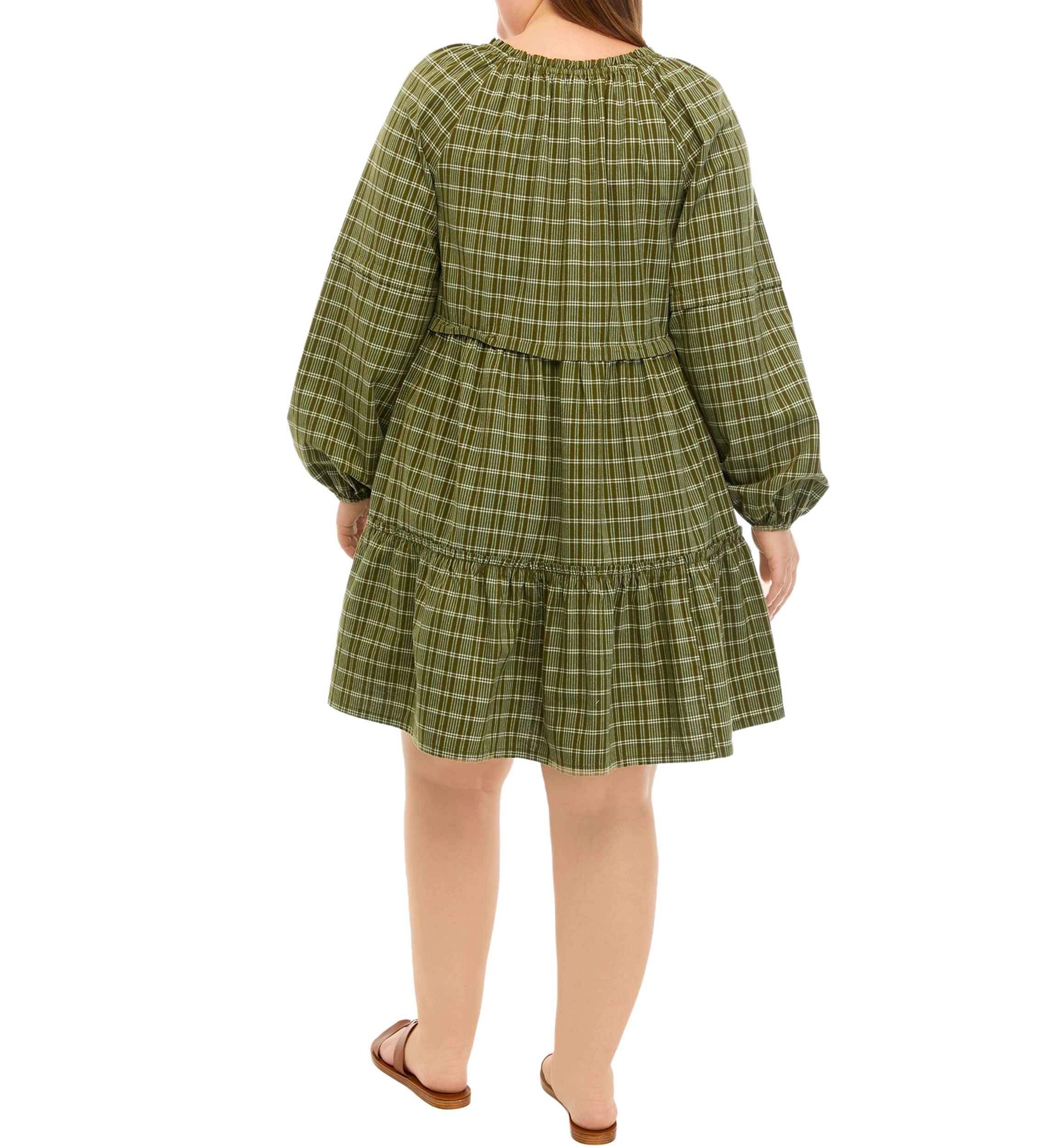 Plus Size Tiered Mini Dress