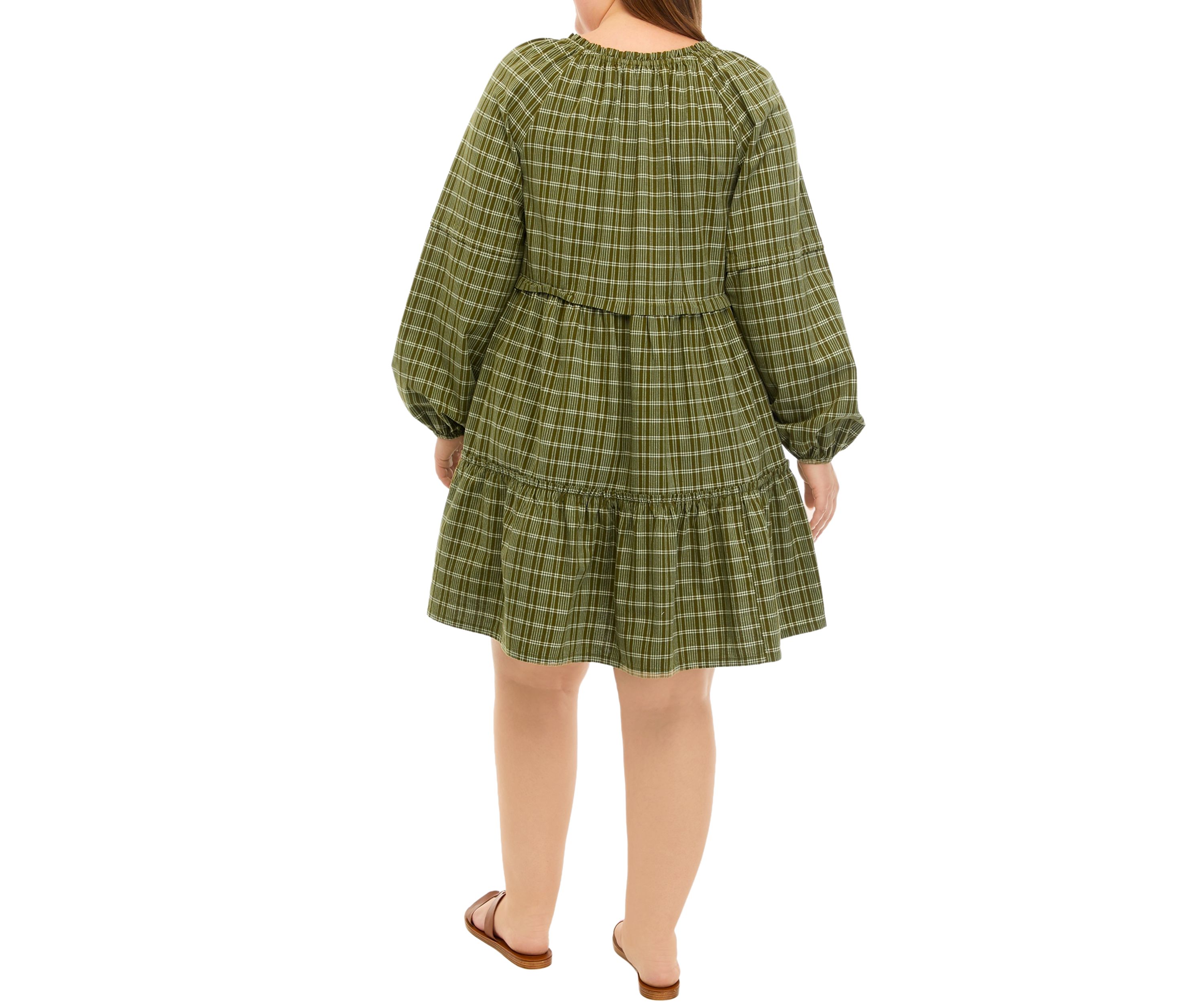 Plus Size Tiered Mini Dress