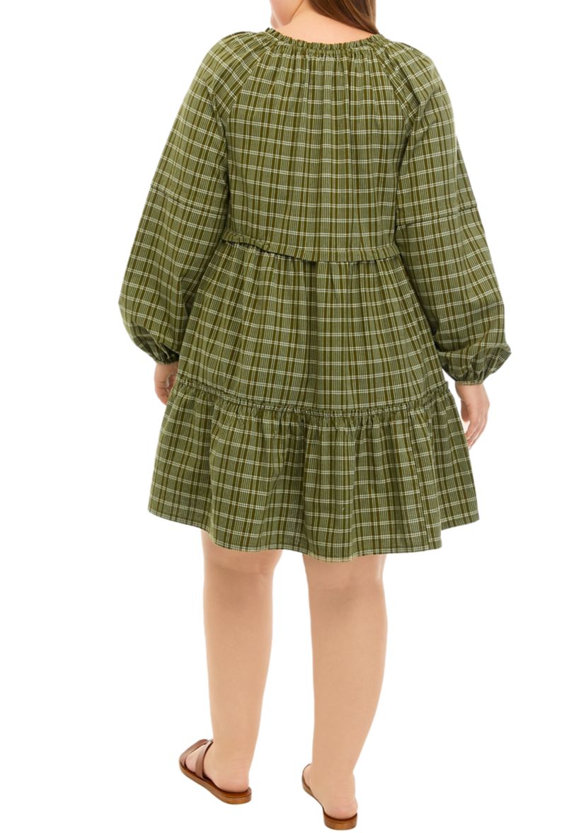 Plus Size Tiered Mini Dress