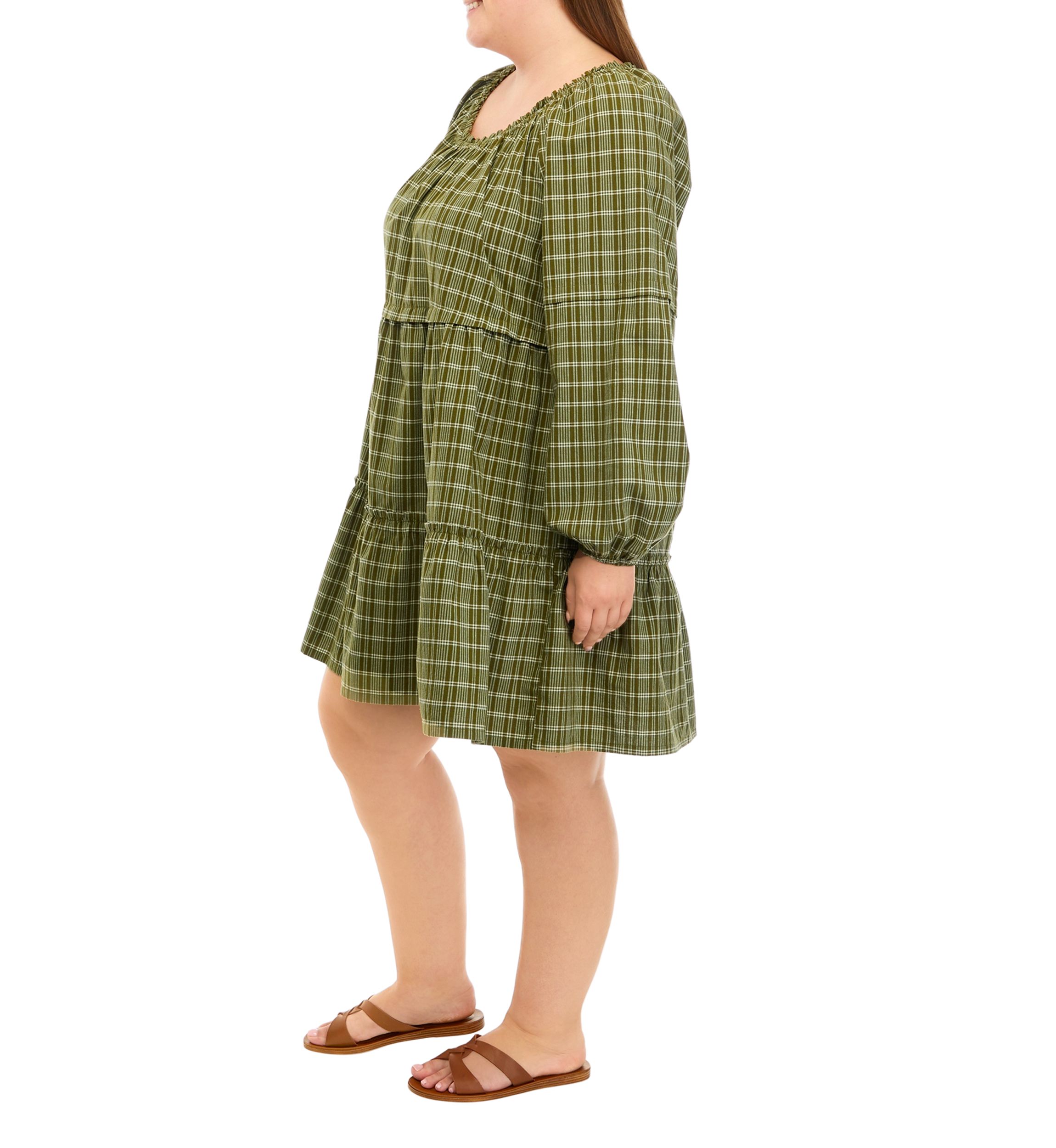 Plus Size Tiered Mini Dress