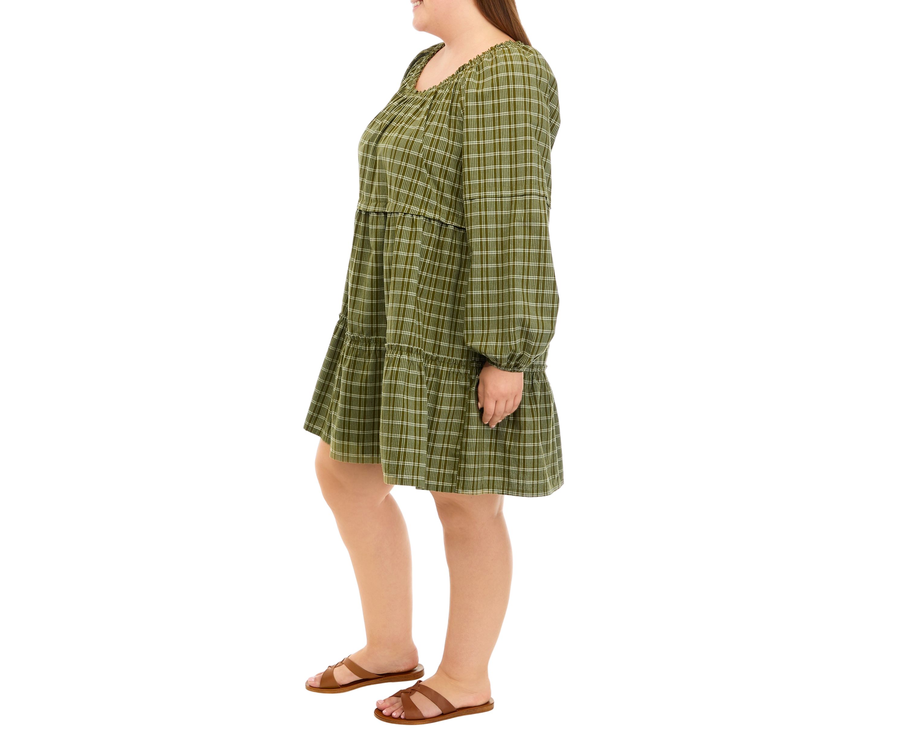 Plus Size Tiered Mini Dress