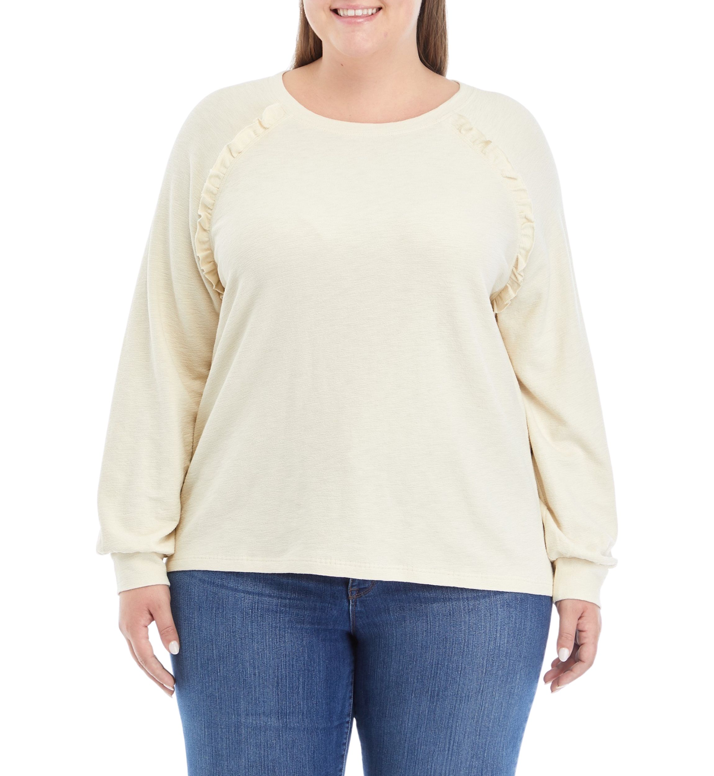Plus Size Ruffle Swing T-Shirt