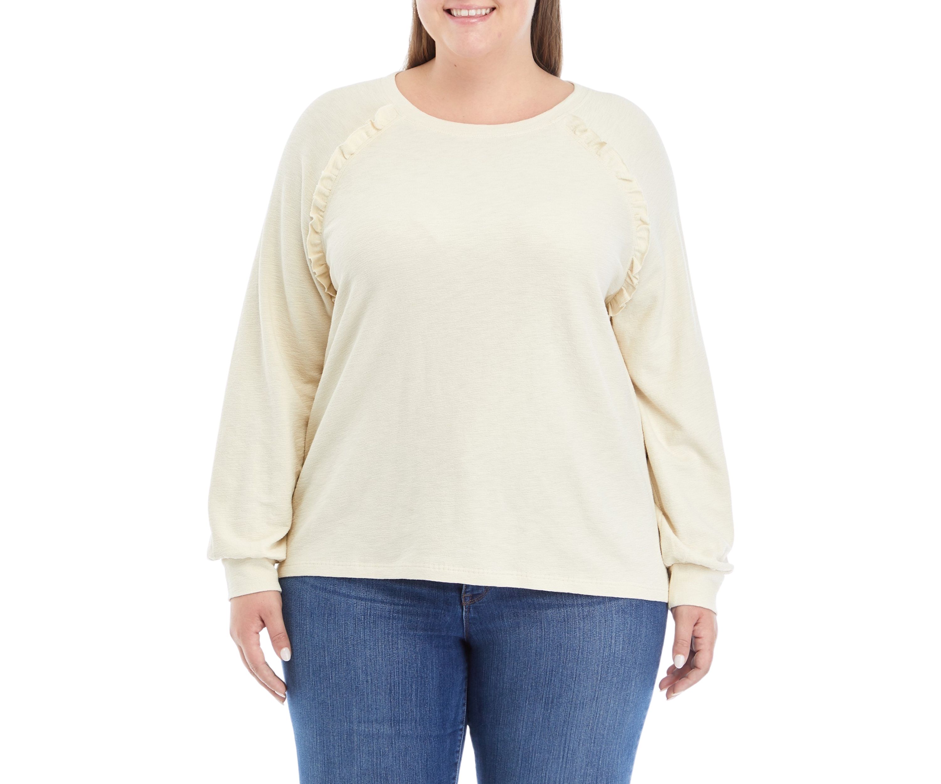 Plus Size Ruffle Swing T-Shirt