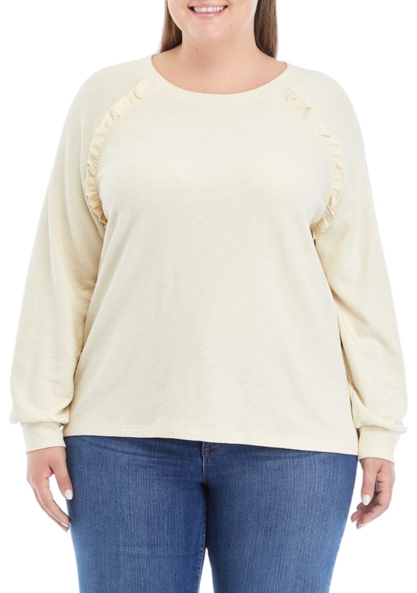 Plus Size Ruffle Swing T-Shirt