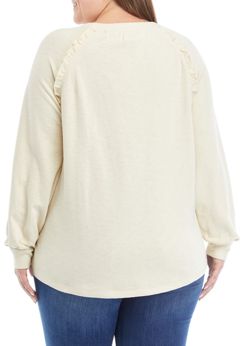 Plus Size Ruffle Swing T-Shirt