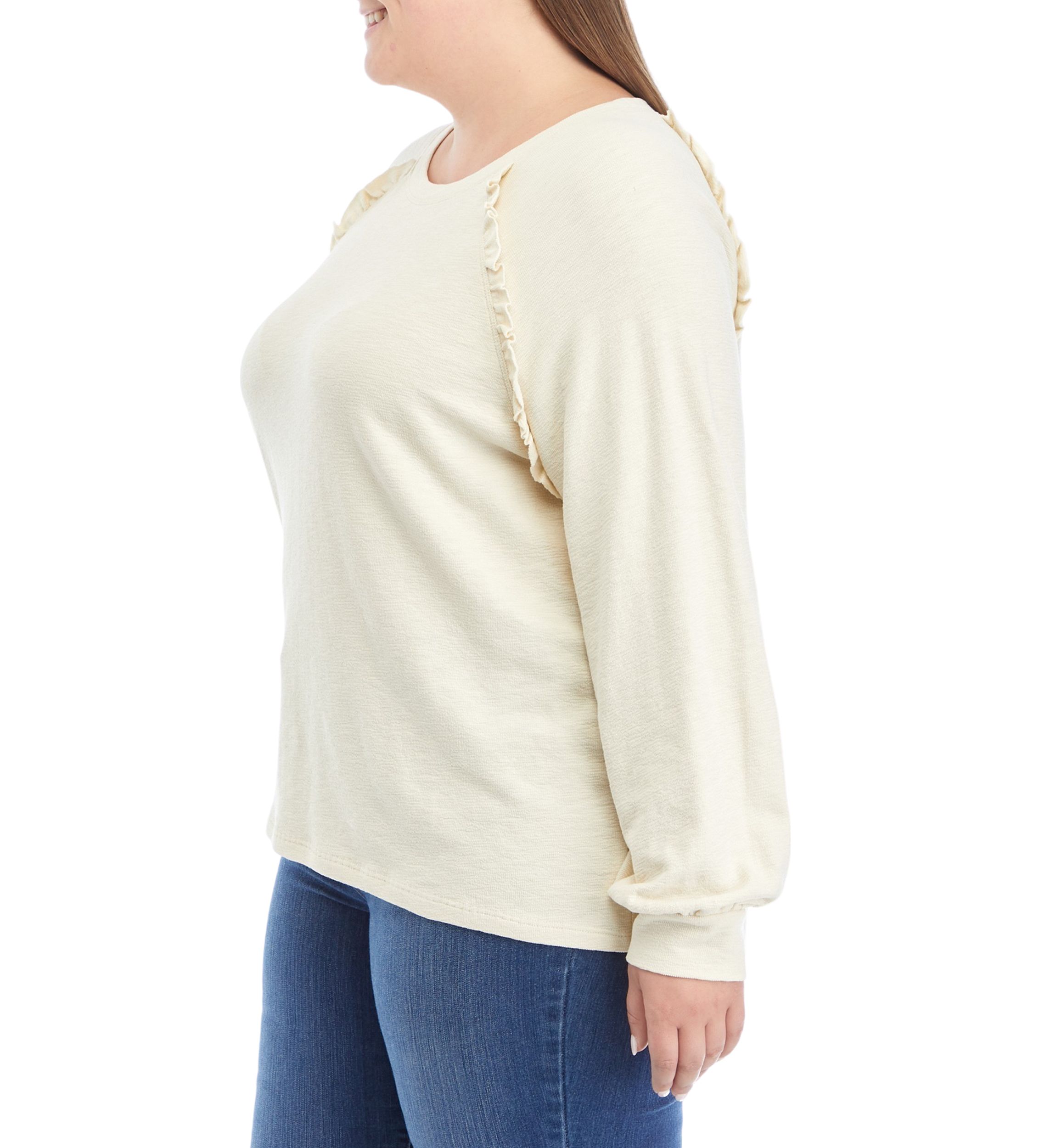 Plus Size Ruffle Swing T-Shirt