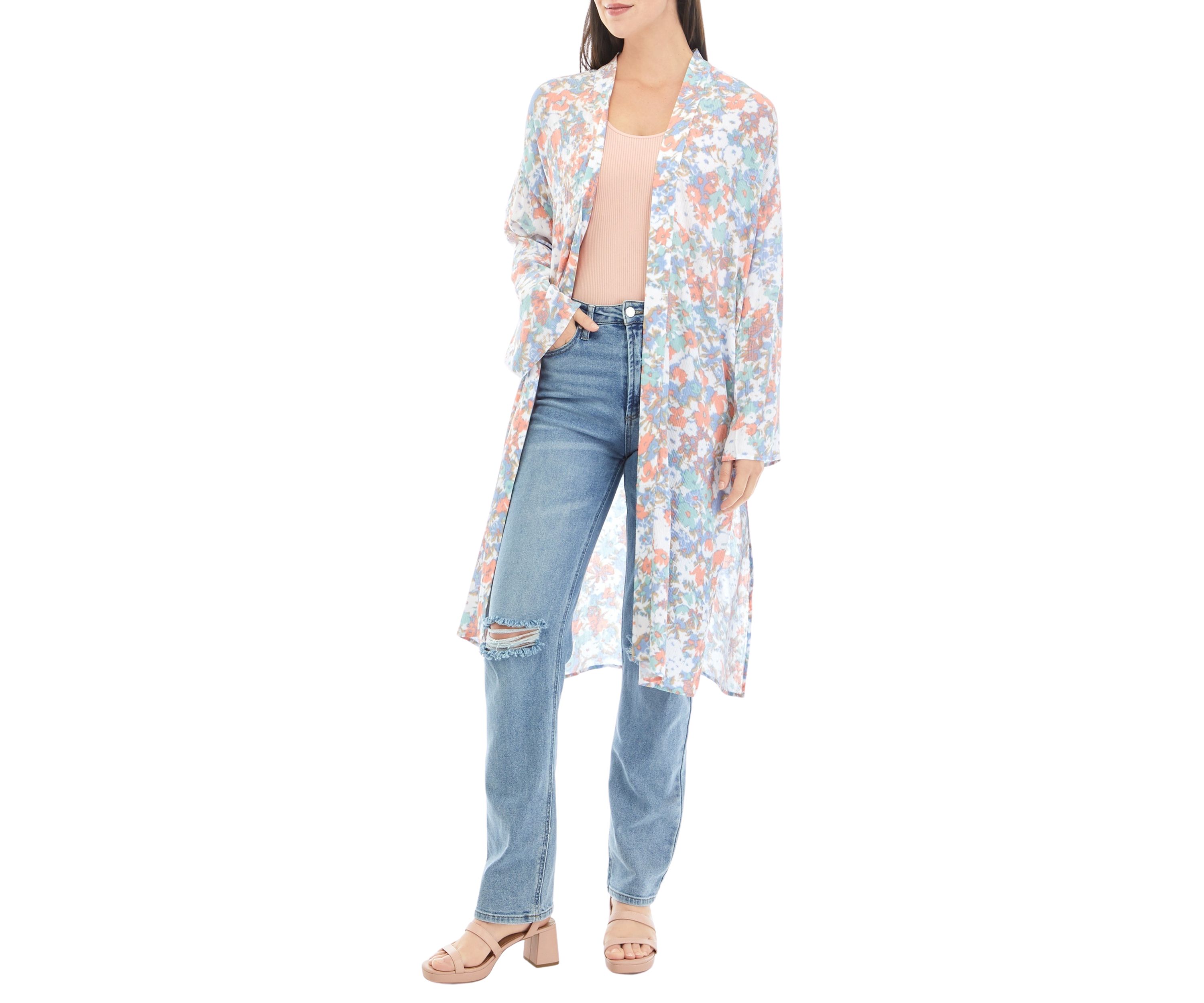 Plus Size Long Sleeve Kimono