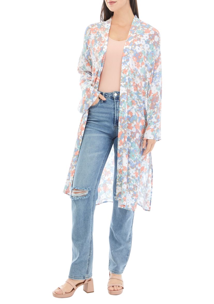 Plus Size Long Sleeve Kimono