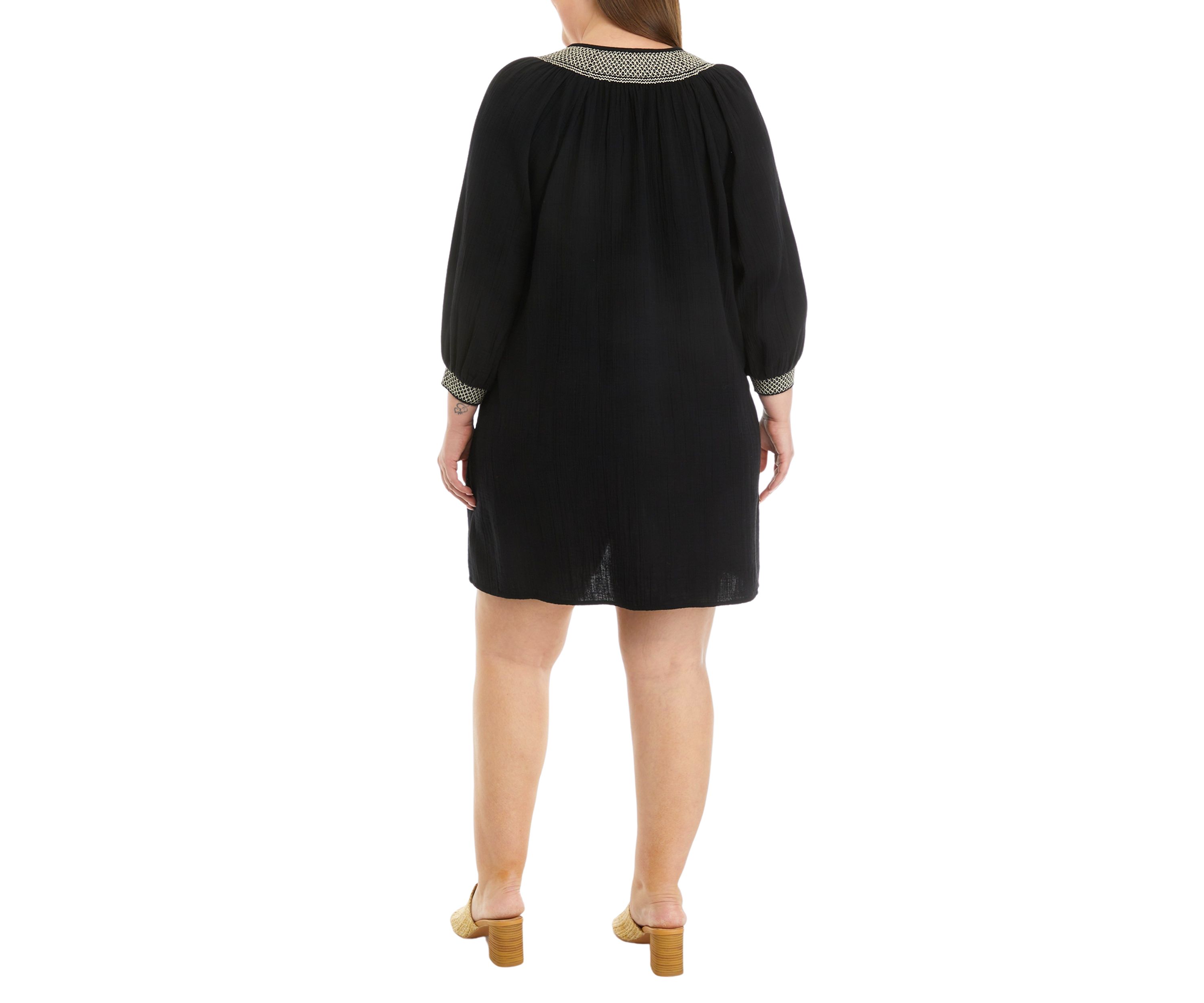 Plus Size Flutter Sleeve Dress