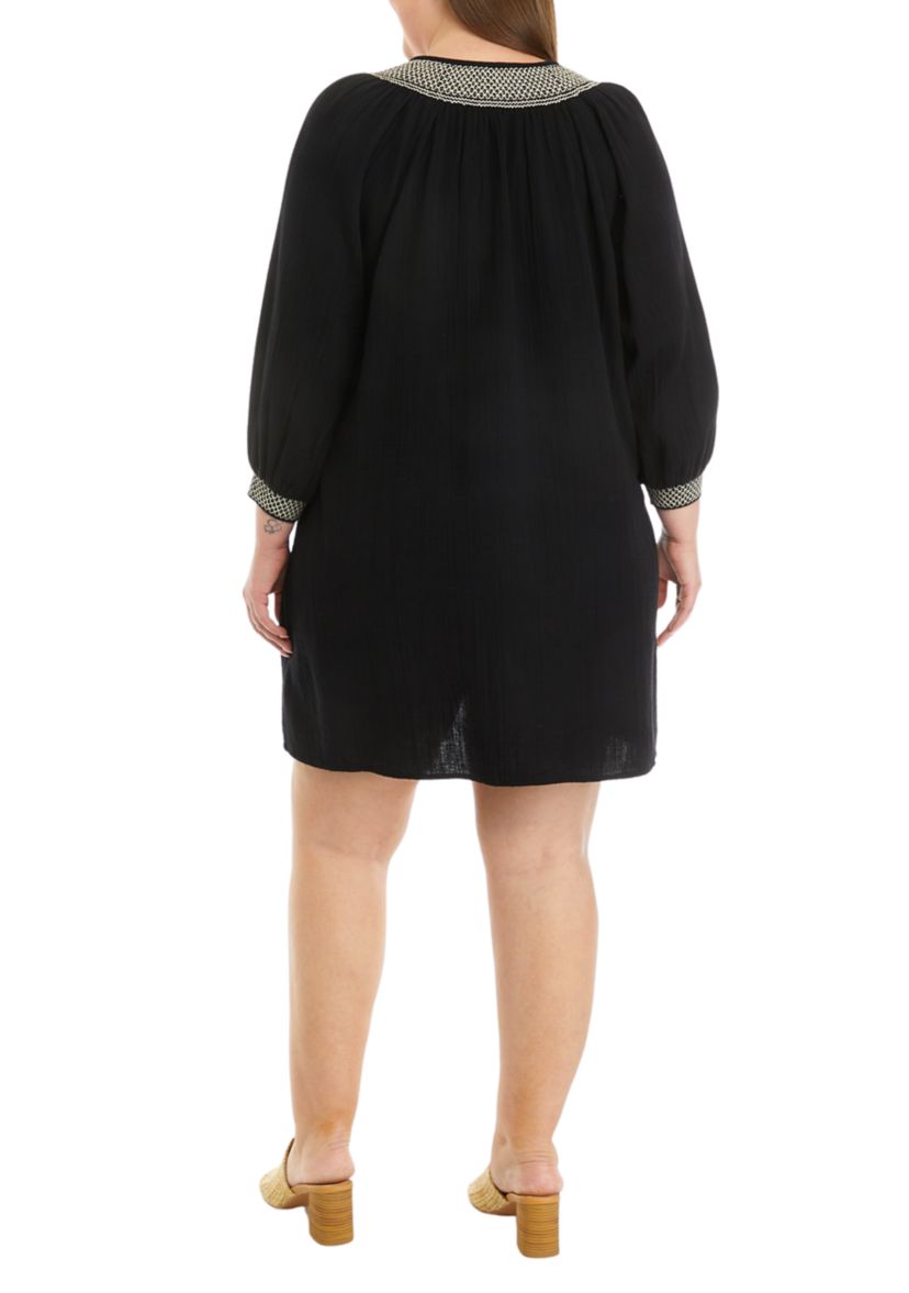 Plus Size Flutter Sleeve Dress