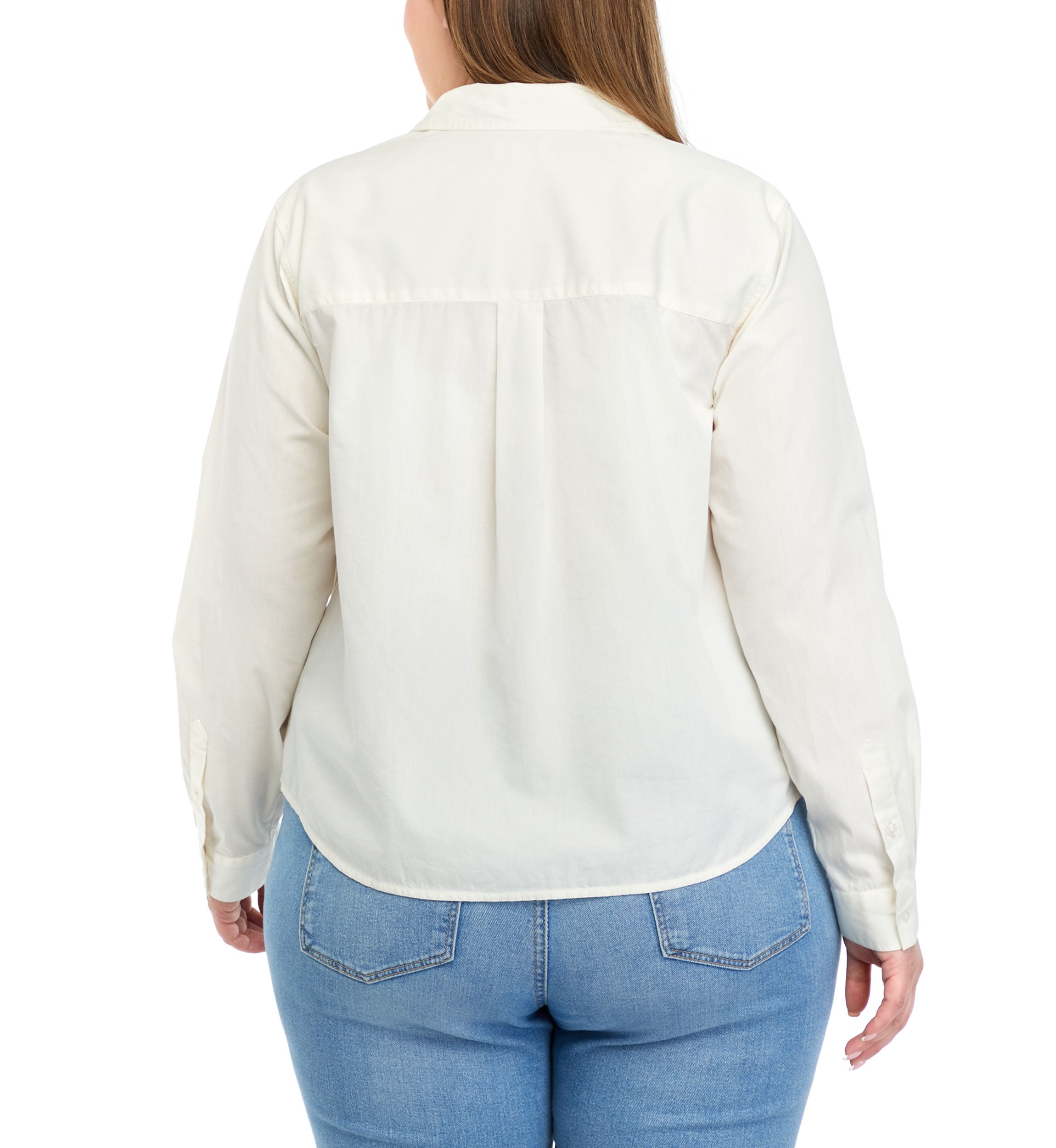 Plus Size Classic Solid Shirt