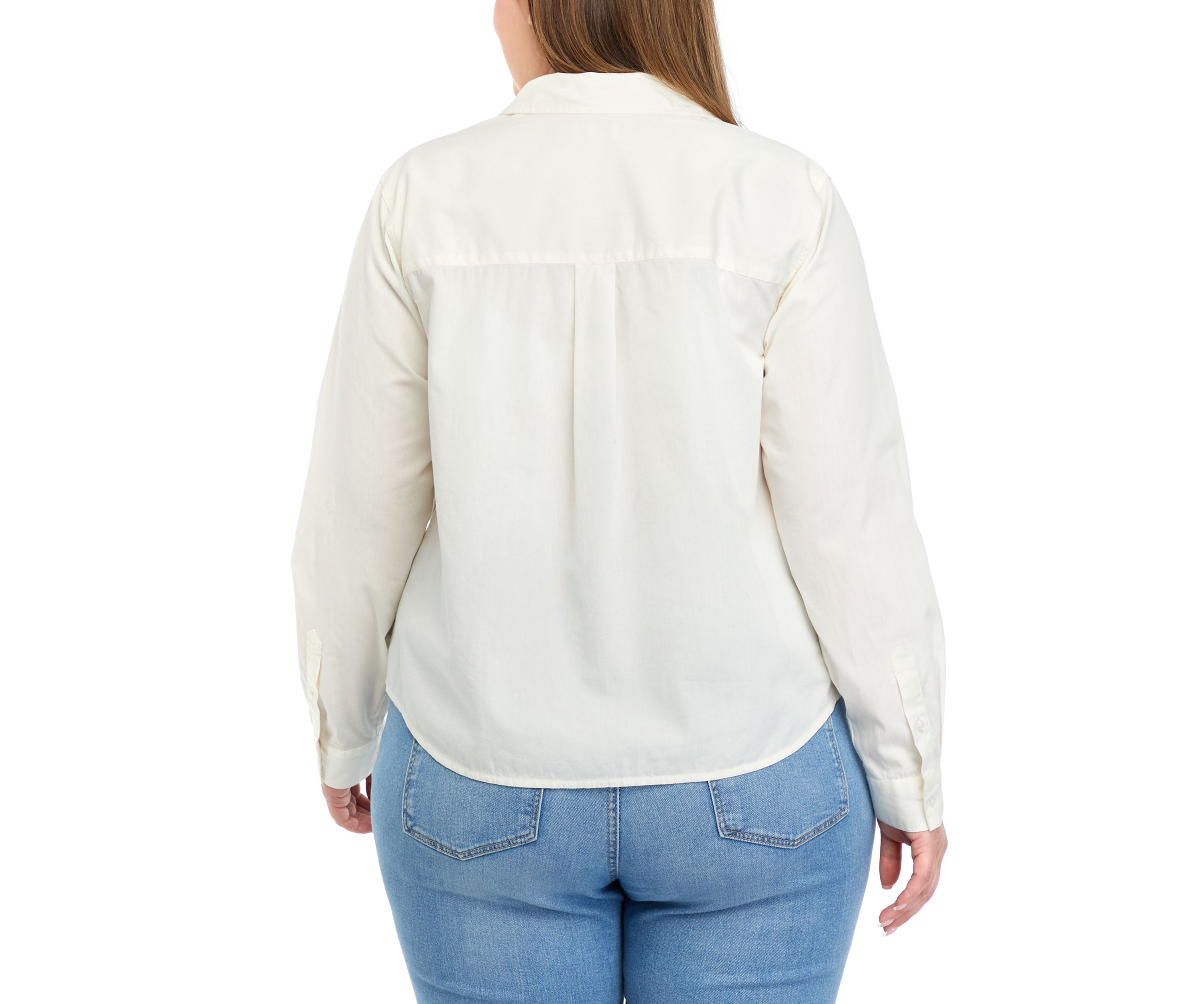 Plus Size Classic Solid Shirt
