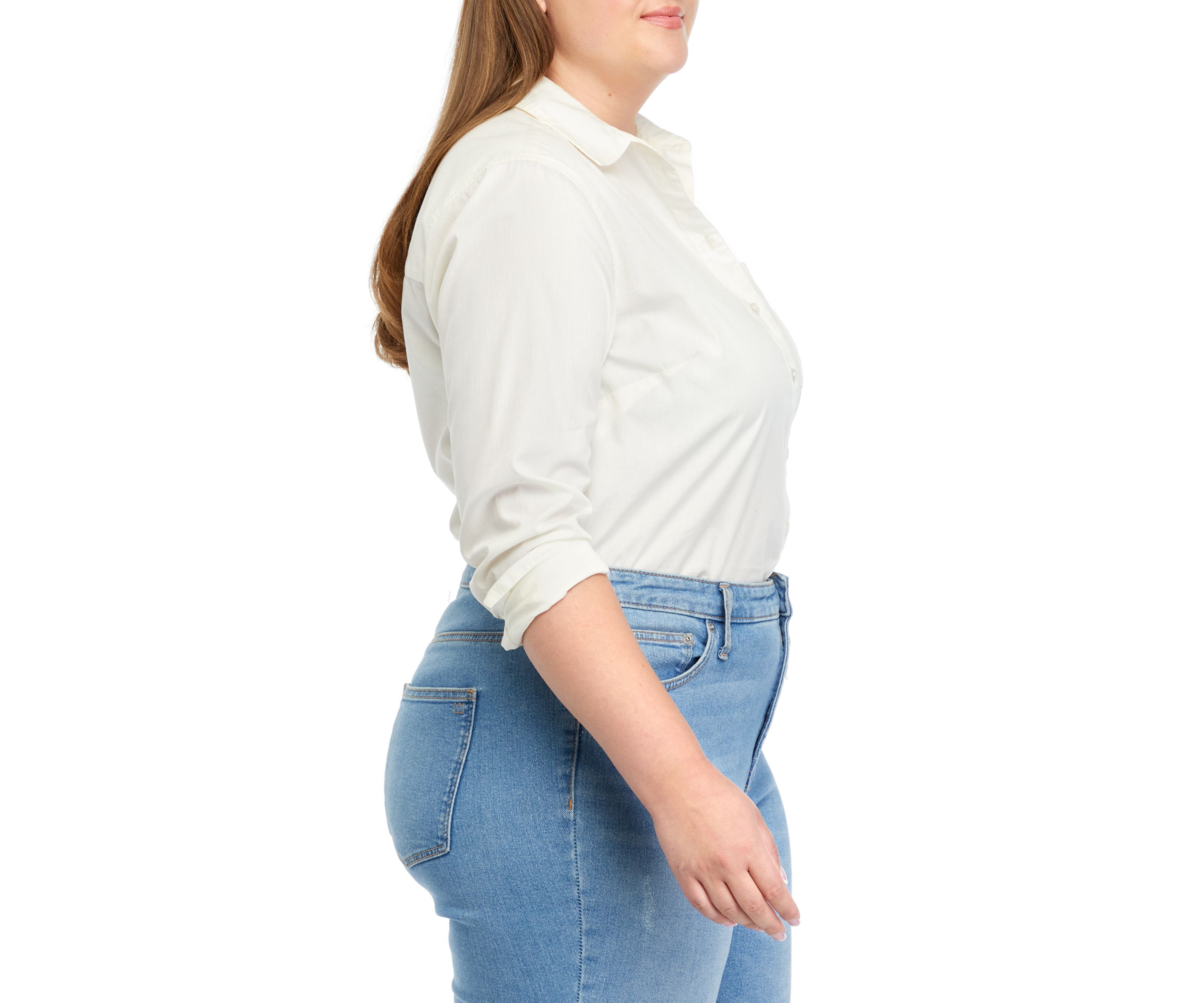 Plus Size Classic Solid Shirt