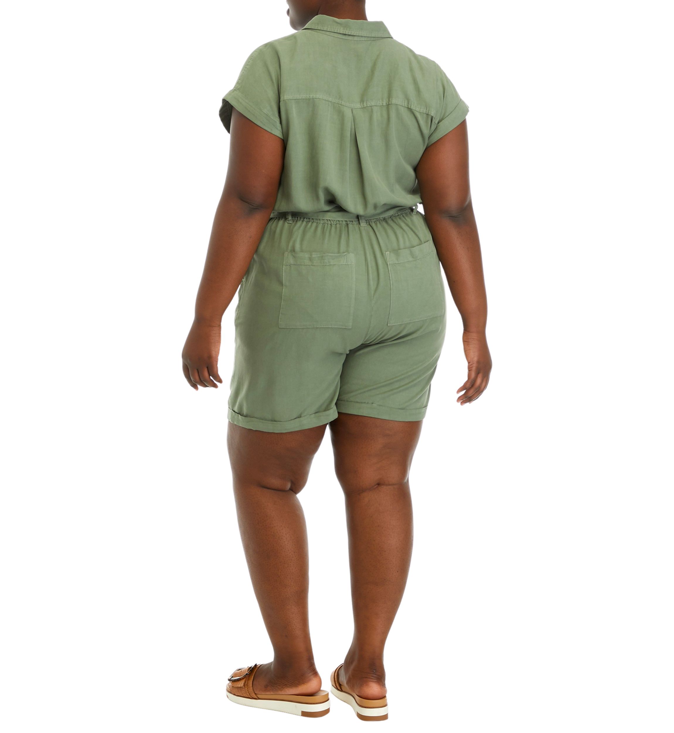 Plus Size Tie Waist Romper