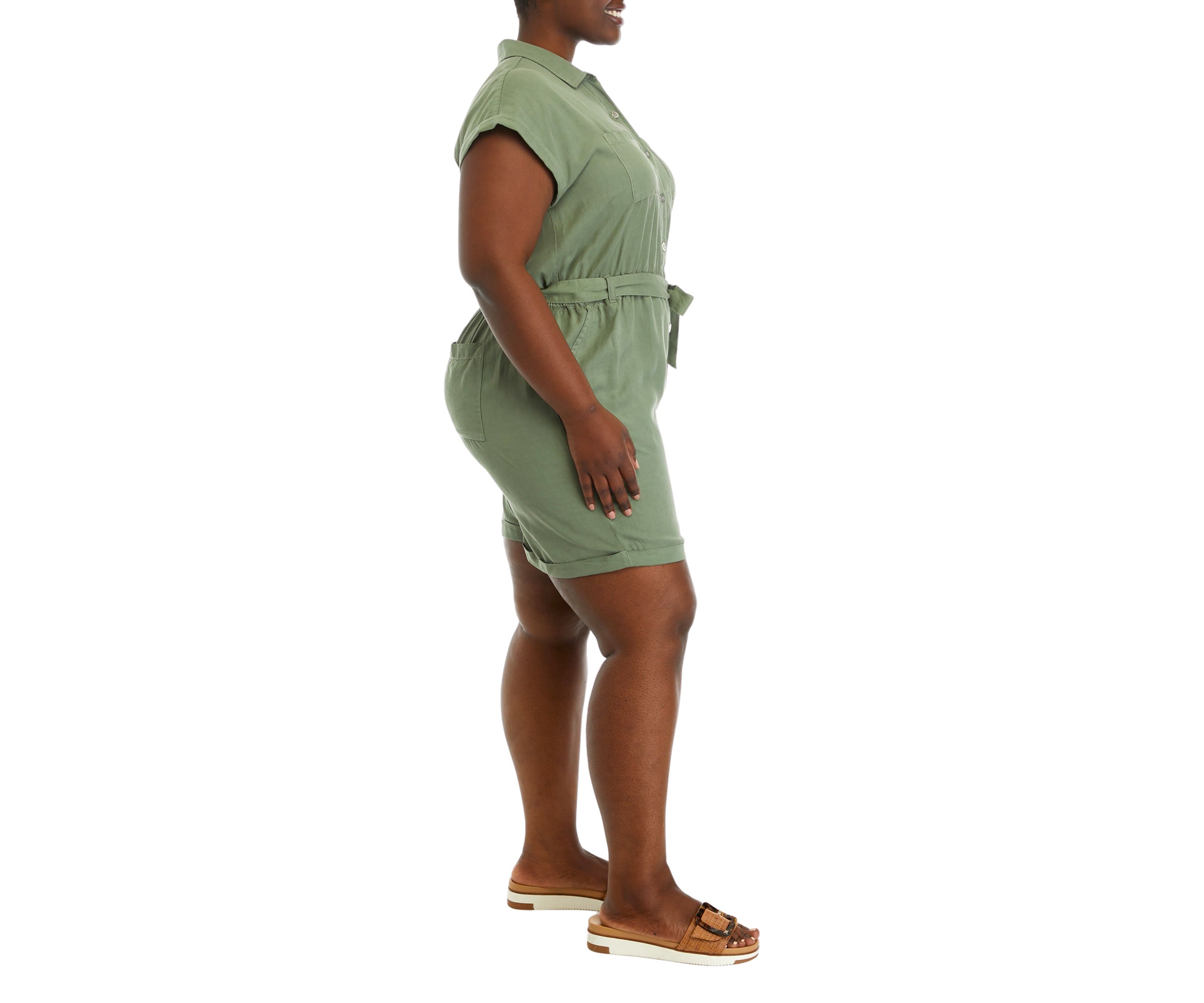 Plus Size Tie Waist Romper