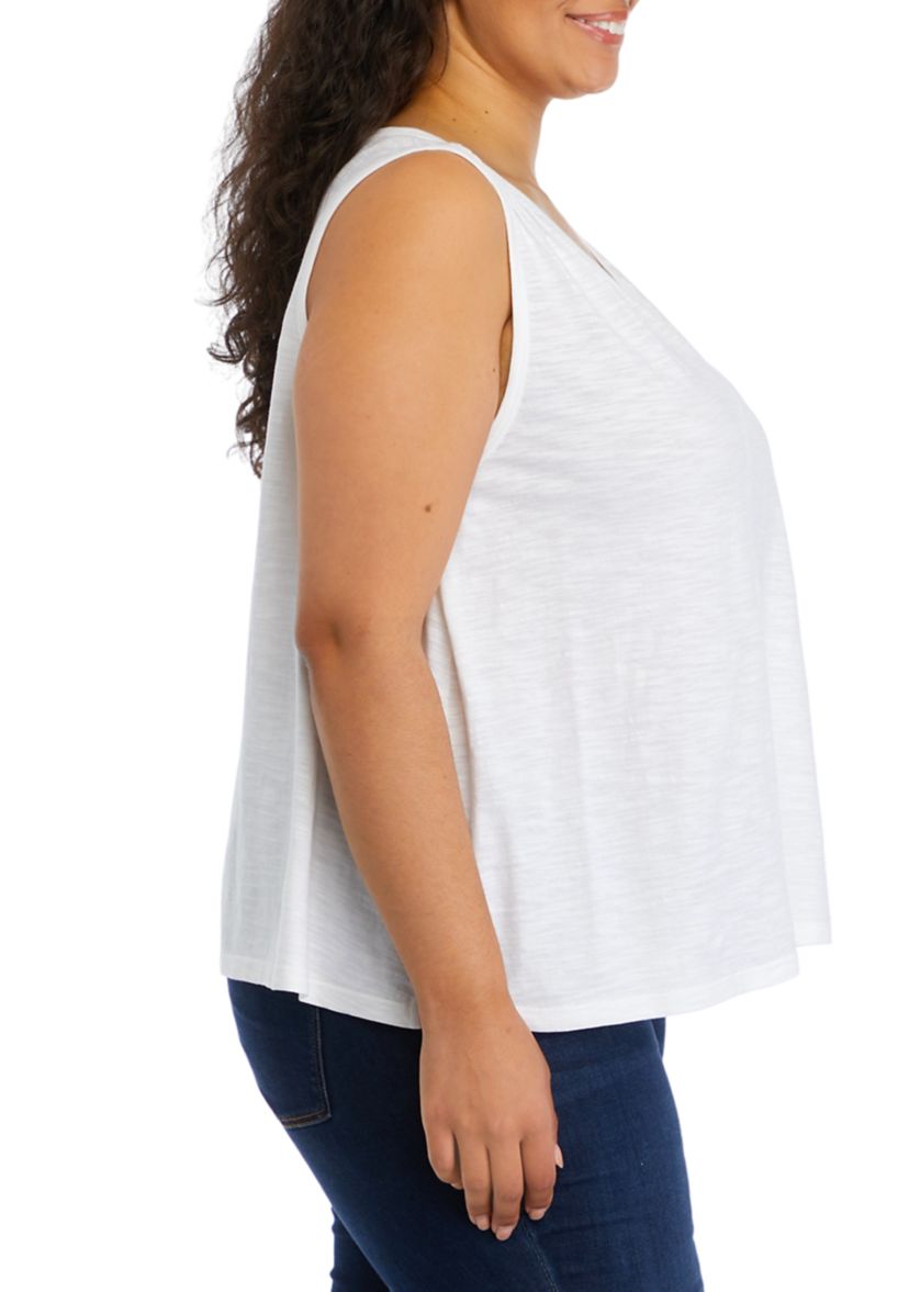 Plus Size Smocked Shoulder Top