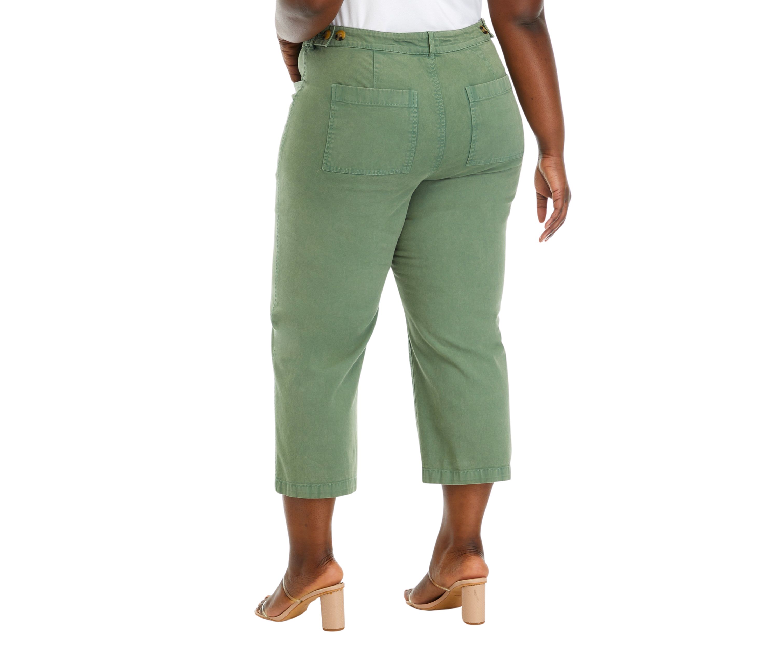 Plus Size Utility Cropped Pants
