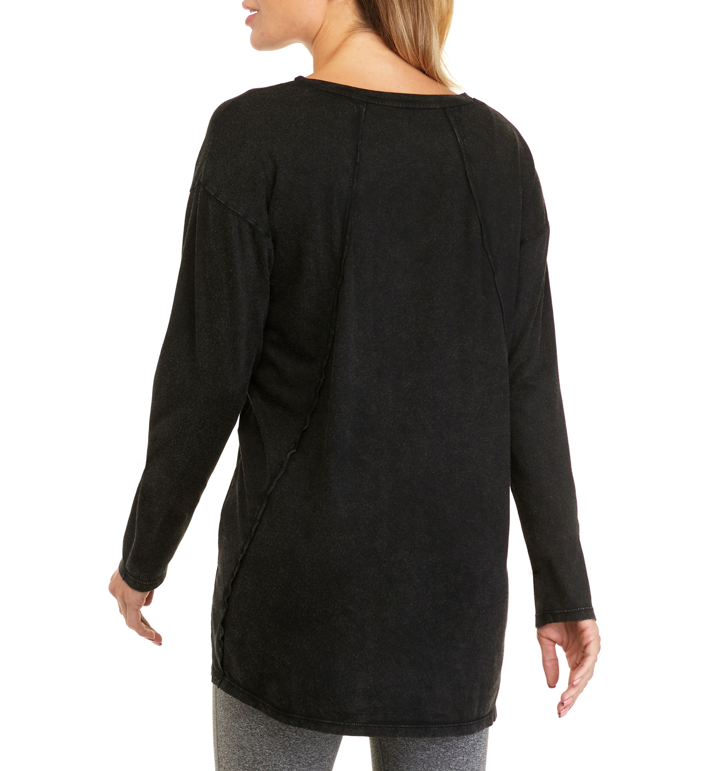 Studio Womens Long Sleeve Relaxed Tunic T-Shirt