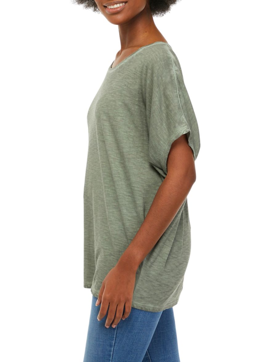 Studio Womens Short Sleeve Dolman T-Shirt