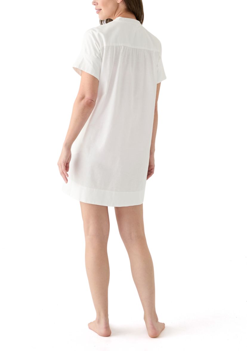 Womens Short Sleeve Popover Swim Cover Up
