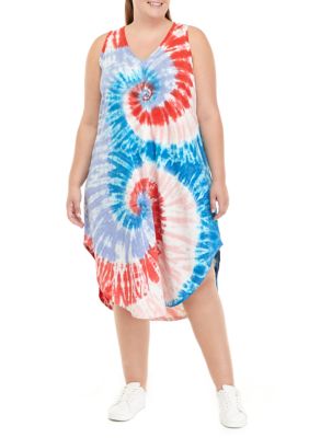 crown and ivy tie dye dress