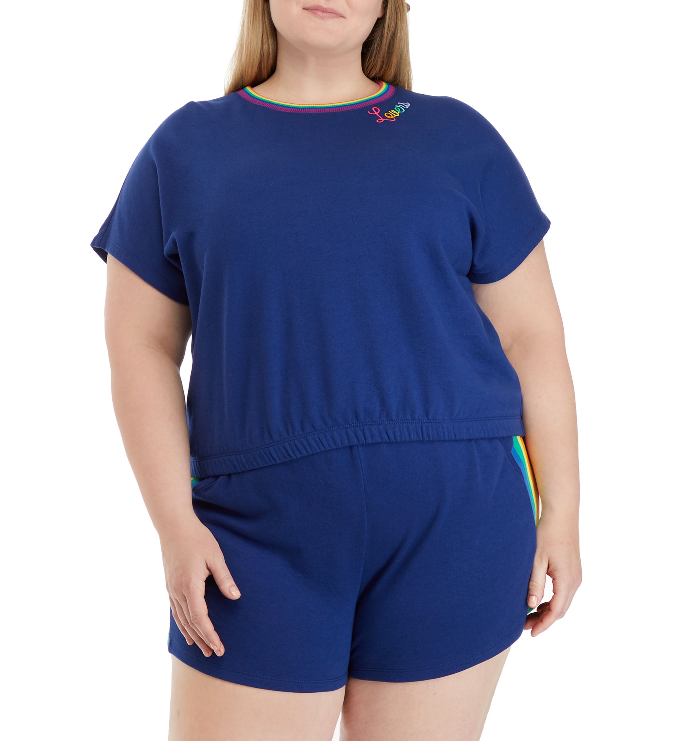 Plus Size Short Dolman Sleeve Sweatshirt 