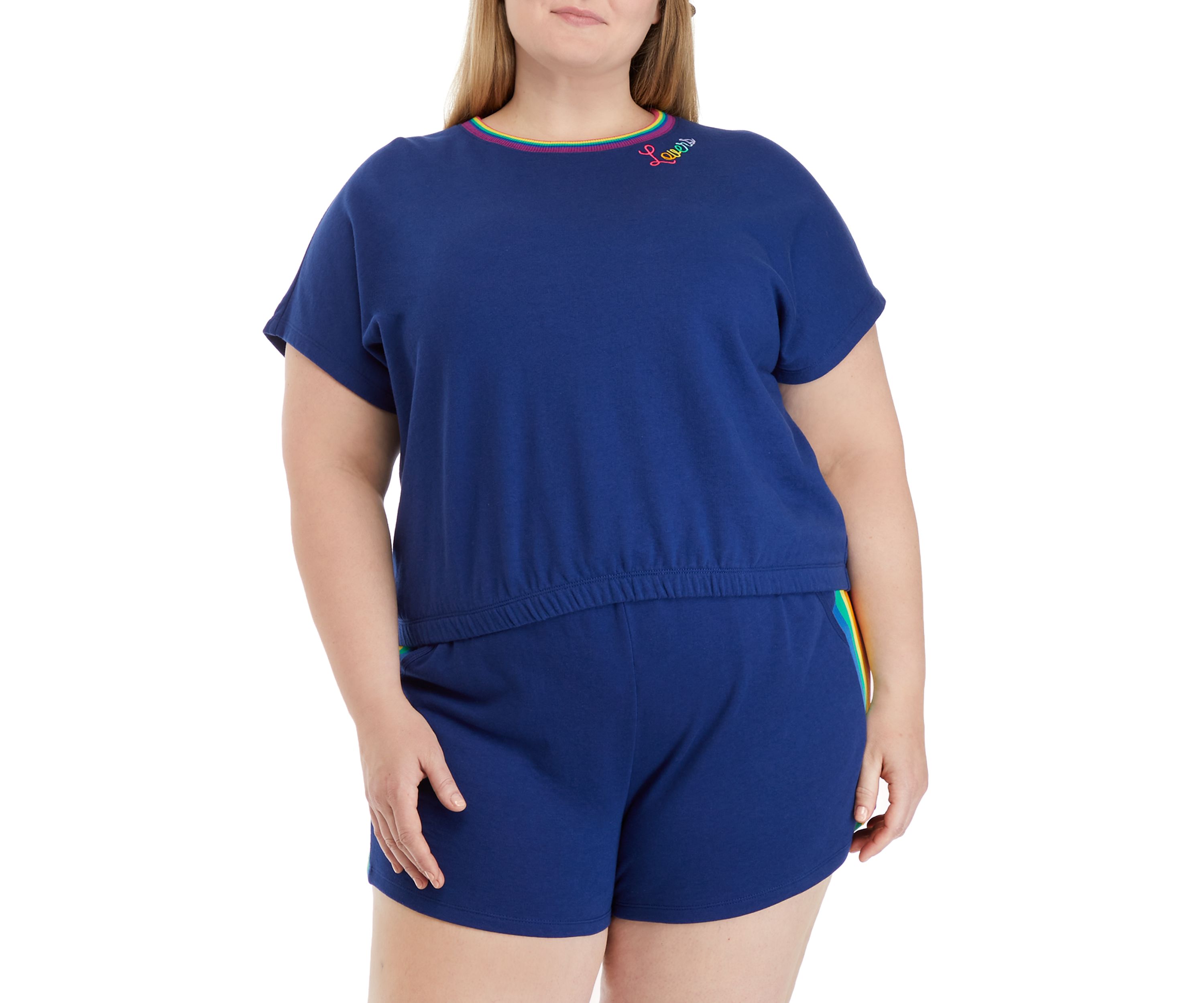 Plus Size Short Dolman Sleeve Sweatshirt 