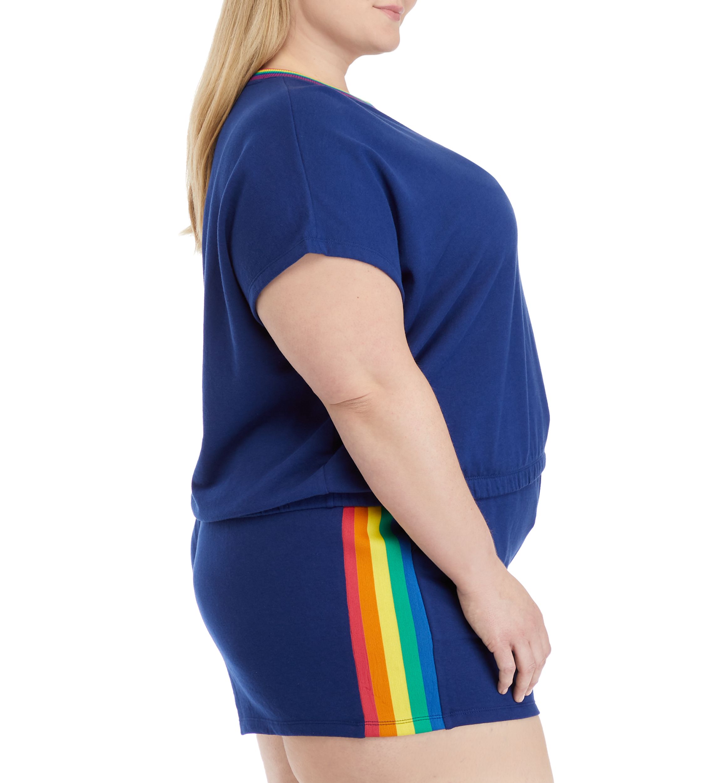Plus Size Short Dolman Sleeve Sweatshirt 