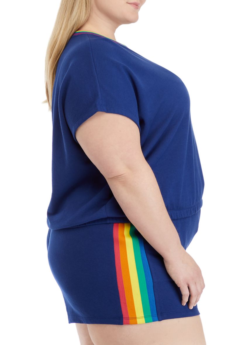 Plus Size Short Dolman Sleeve Sweatshirt 