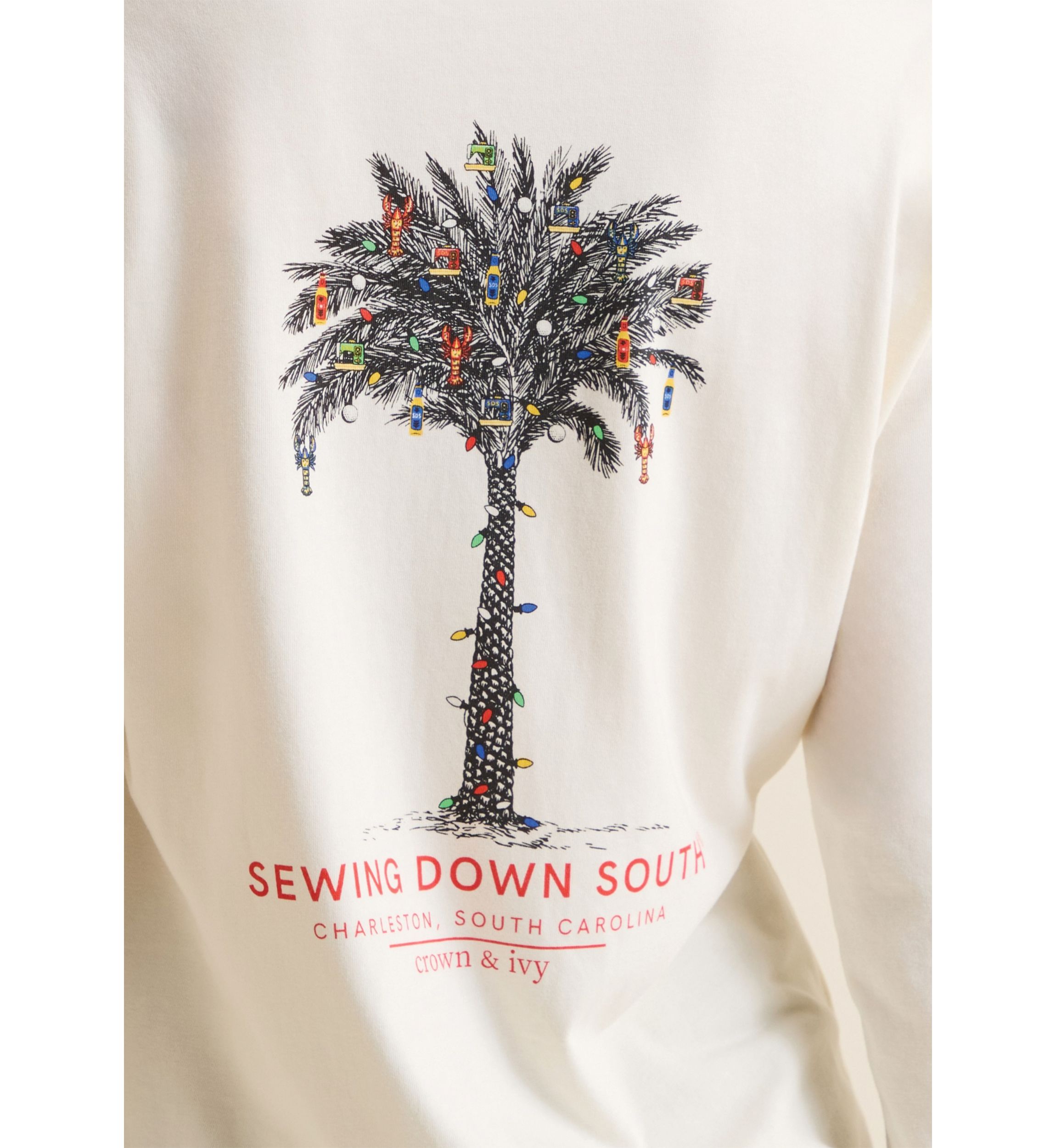 Sewing Down South x Crown & Ivy™ Cooper Long Sleeve Graphic T-Shirt