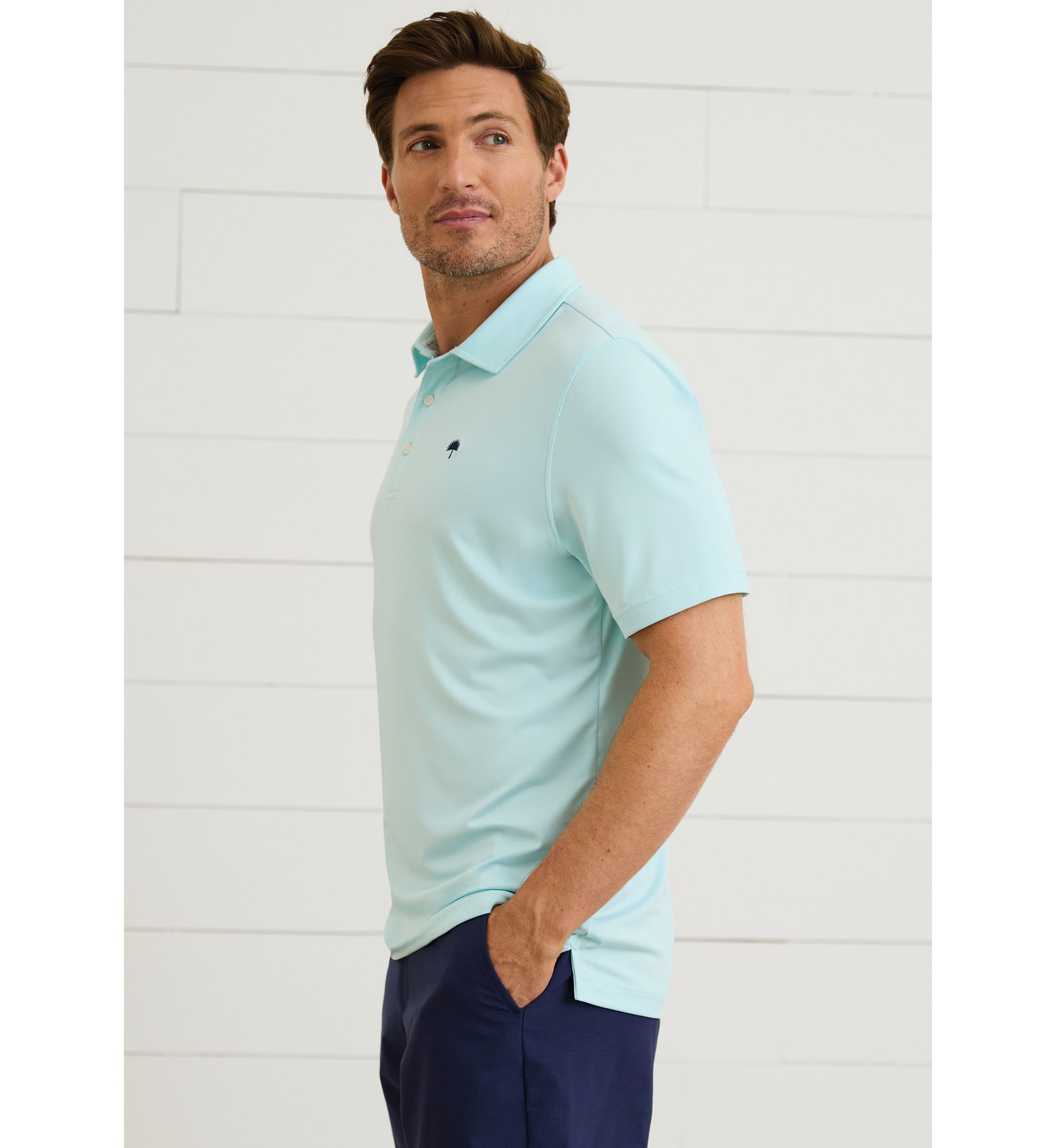 Sewing Down South x Crown & Ivy™ Wentworth Solid Short Sleeve Performance Polo Shirt
