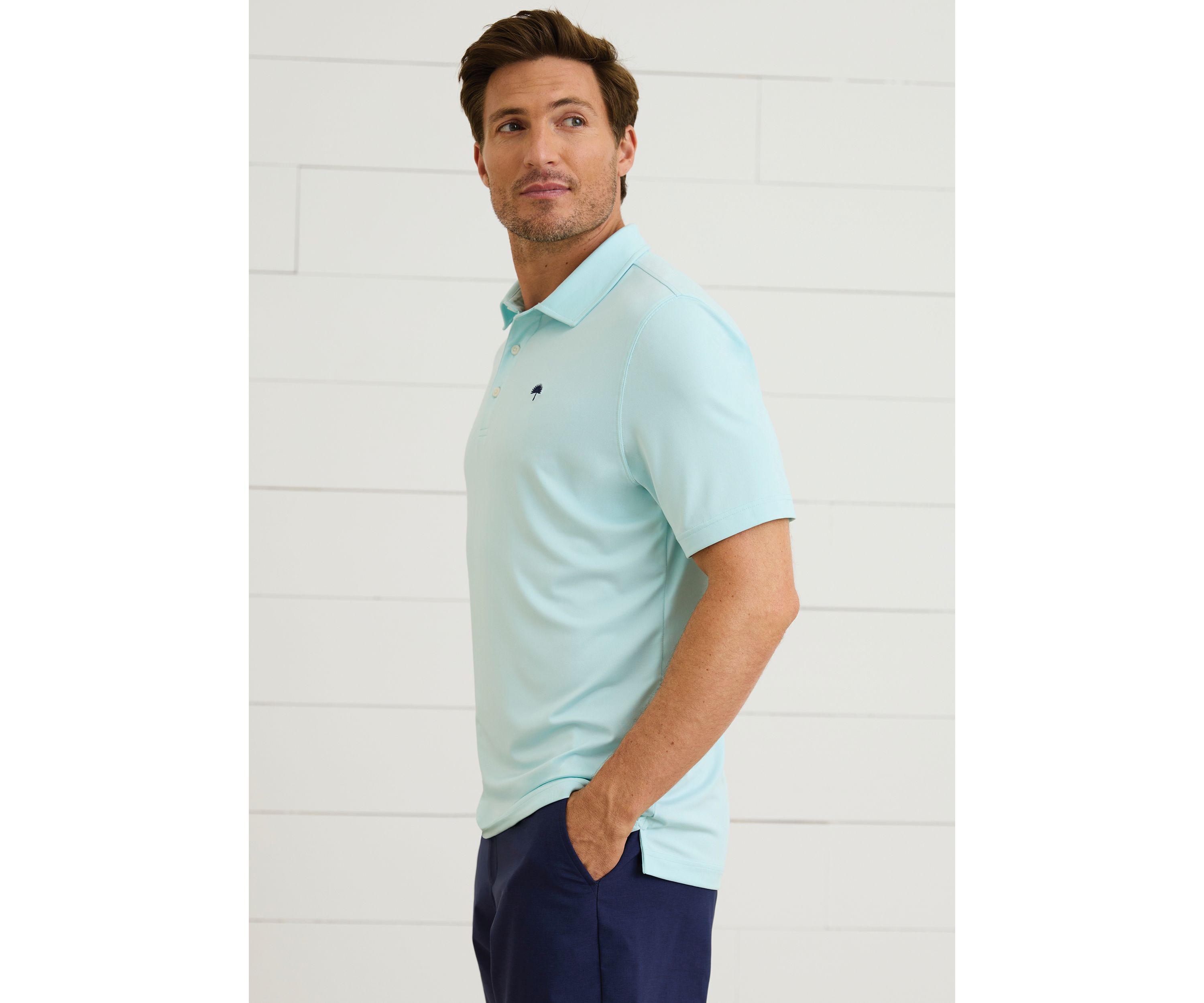 Sewing Down South x Crown & Ivy™ Wentworth Solid Short Sleeve Performance Polo Shirt