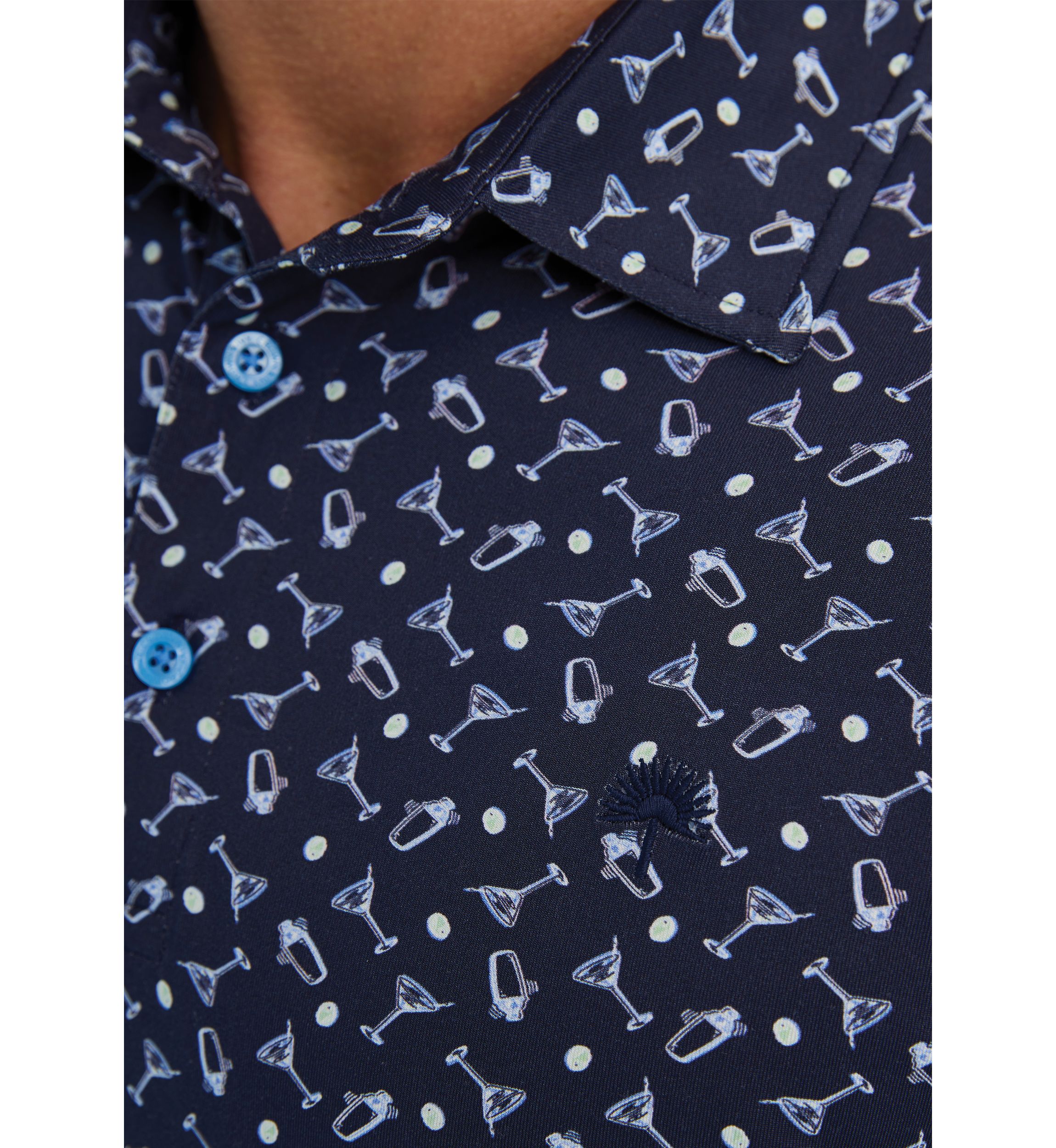 Sewing Down South x Crown & Ivy™ Calhoun Printed Short Sleeve Performance Polo Shirt