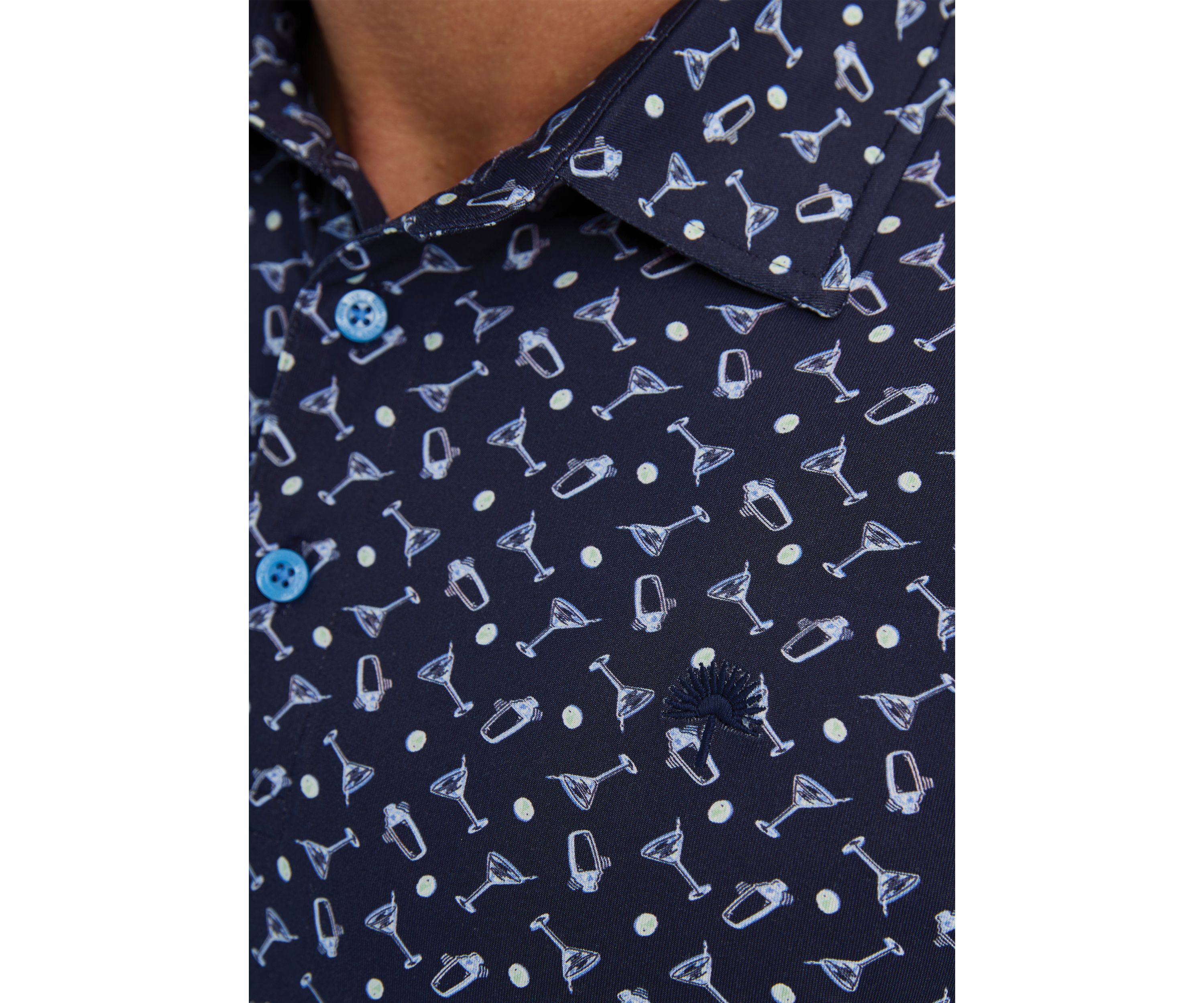 Sewing Down South x Crown & Ivy™ Calhoun Printed Short Sleeve Performance Polo Shirt